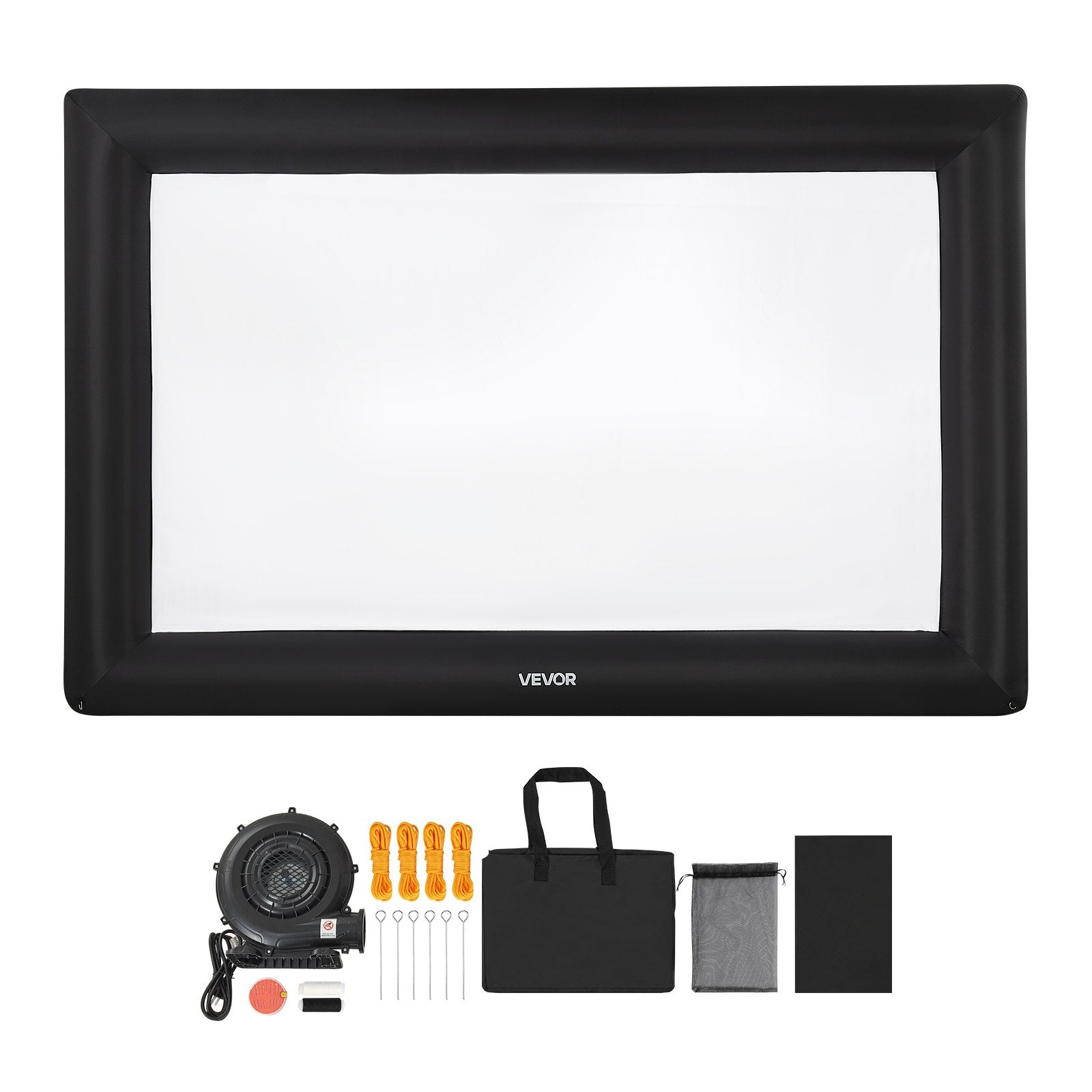 VEVOR 20 ft Inflatable Movie Screen 16:9 600D Movie Projector with Portable Bag 9