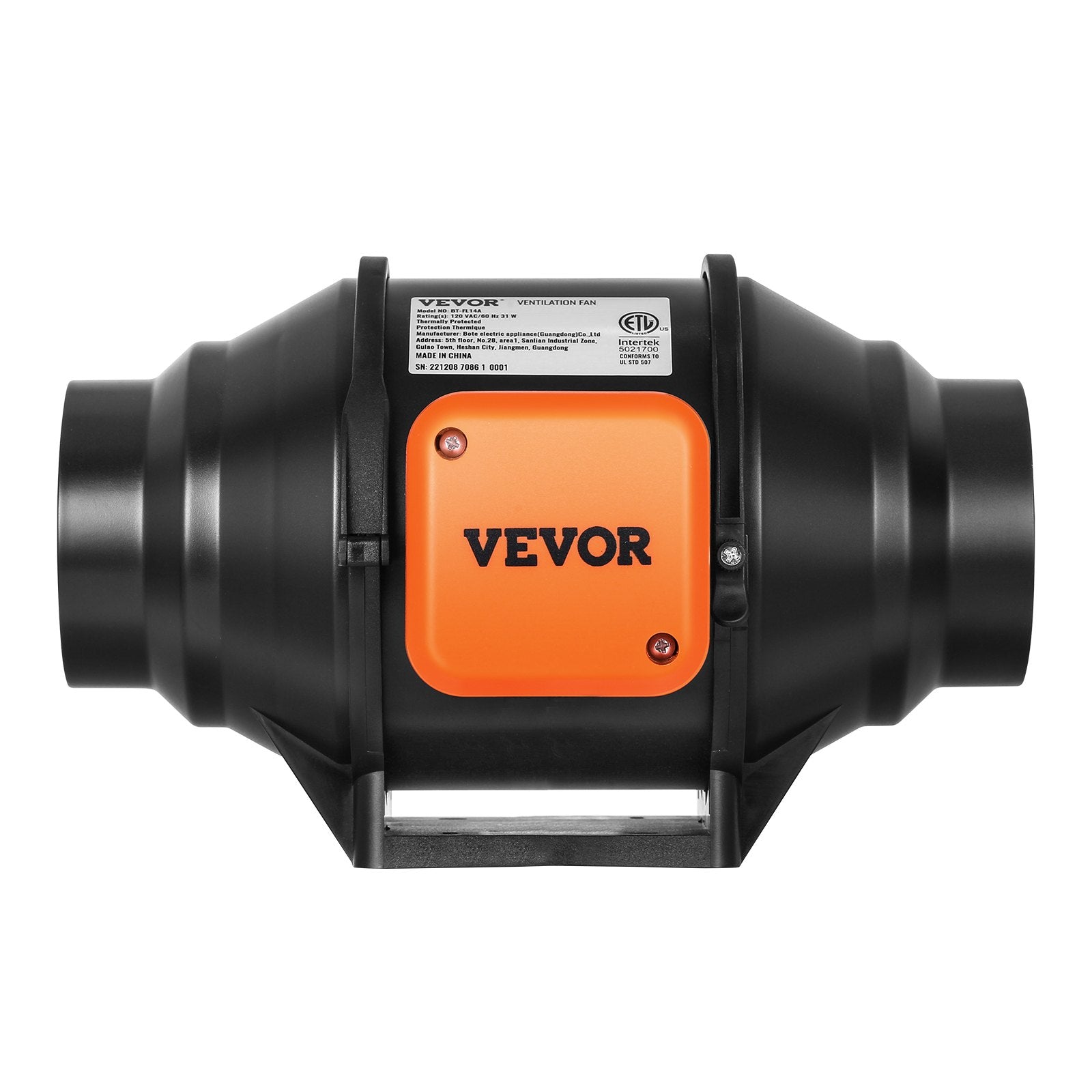 VEVOR Inline Duct Fan, 102mm 129.7 CFM with Variable Speed Controller, Quiet AC-motor Ventilation Exhaust Fan for Cooling Booster, Grow Tents, Hydroponics 10