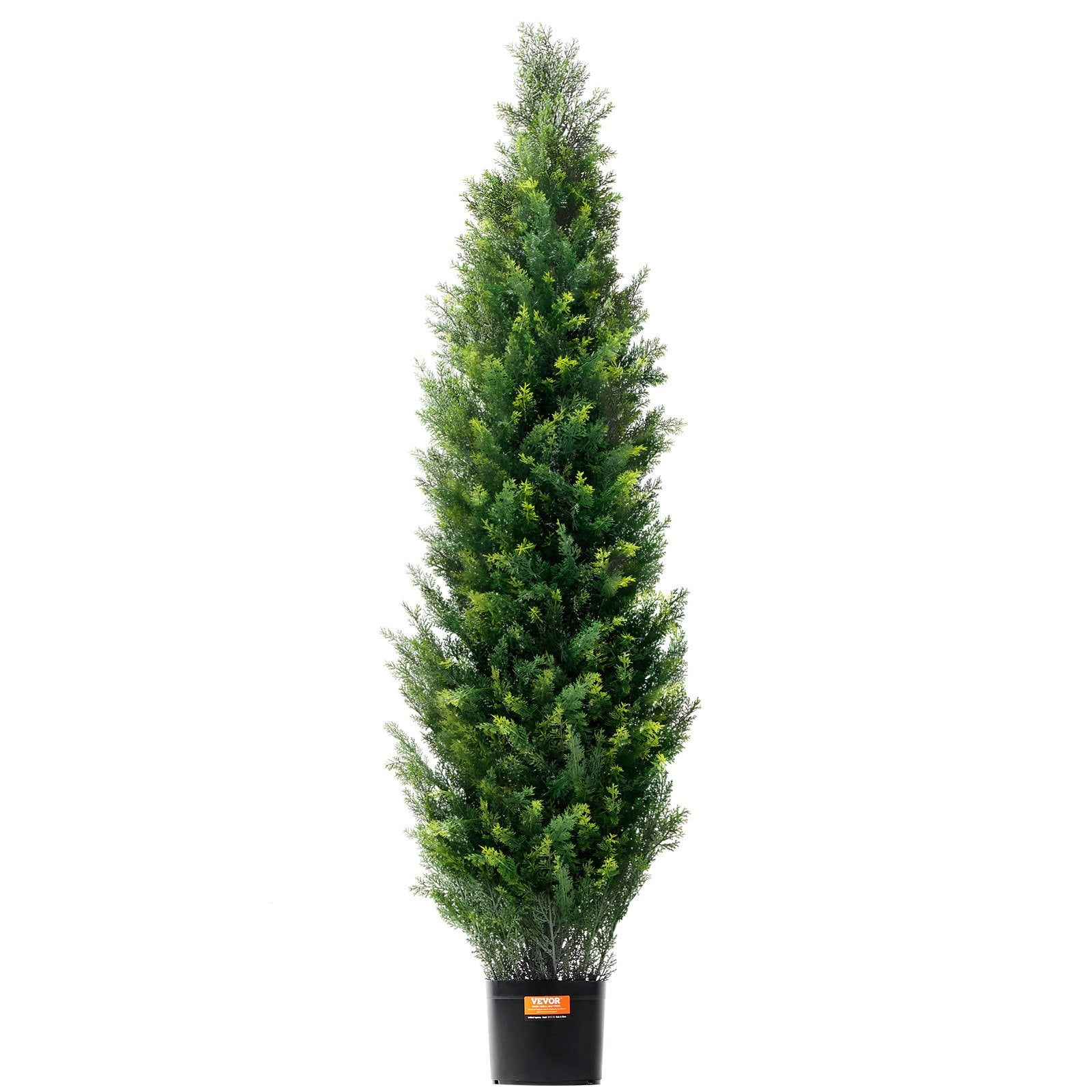 VEVOR 2 Pack 5' Artificial Cedar Topiary Tree Faux Plant UV Decor In/Outdoor 11