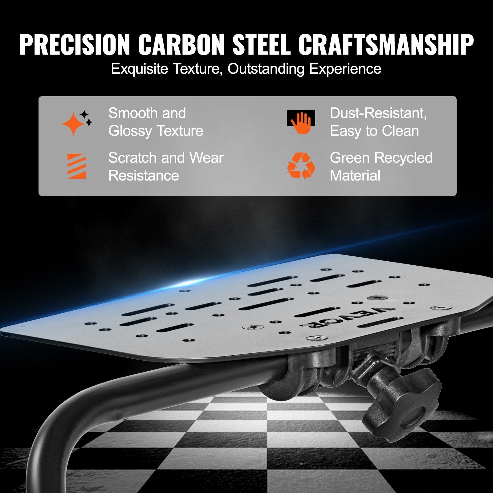 VEVOR Foldable Racing Steering Wheel Stand, Height Adjustable Universal Base Compatible with Logitech & Thrustmaster Racing Wheel and Pedal, Heavy-duty Frame Standard GT/Formula Seating Portable 5