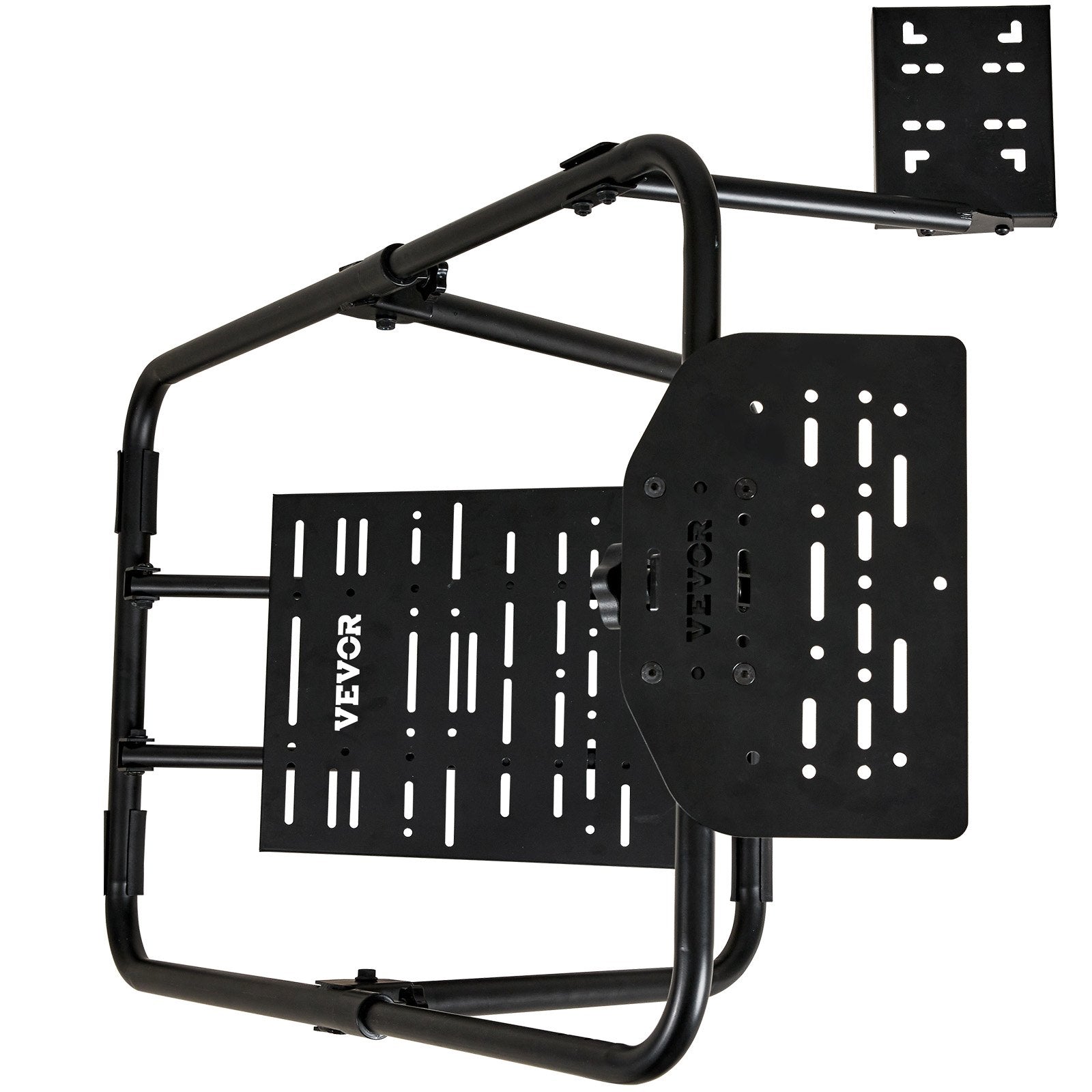 VEVOR Foldable Racing Steering Wheel Stand, Height Adjustable Universal Base Compatible with Logitech & Thrustmaster Racing Wheel and Pedal, Heavy-duty Frame Standard GT/Formula Seating Portable 11