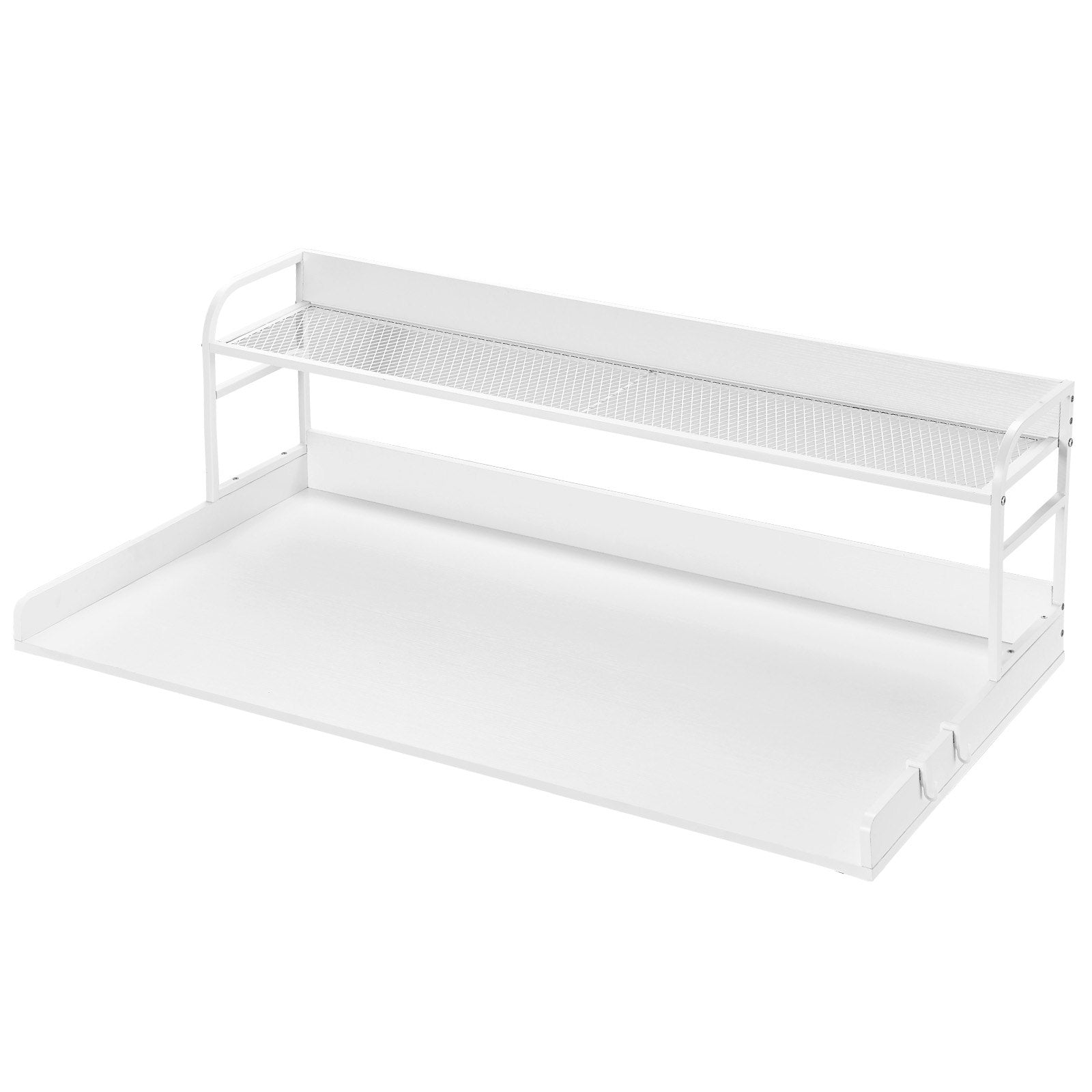 VEVOR Washer Dryer Countertop with Shelf 54"x27" Wooden Washer Dryer Cover White 9