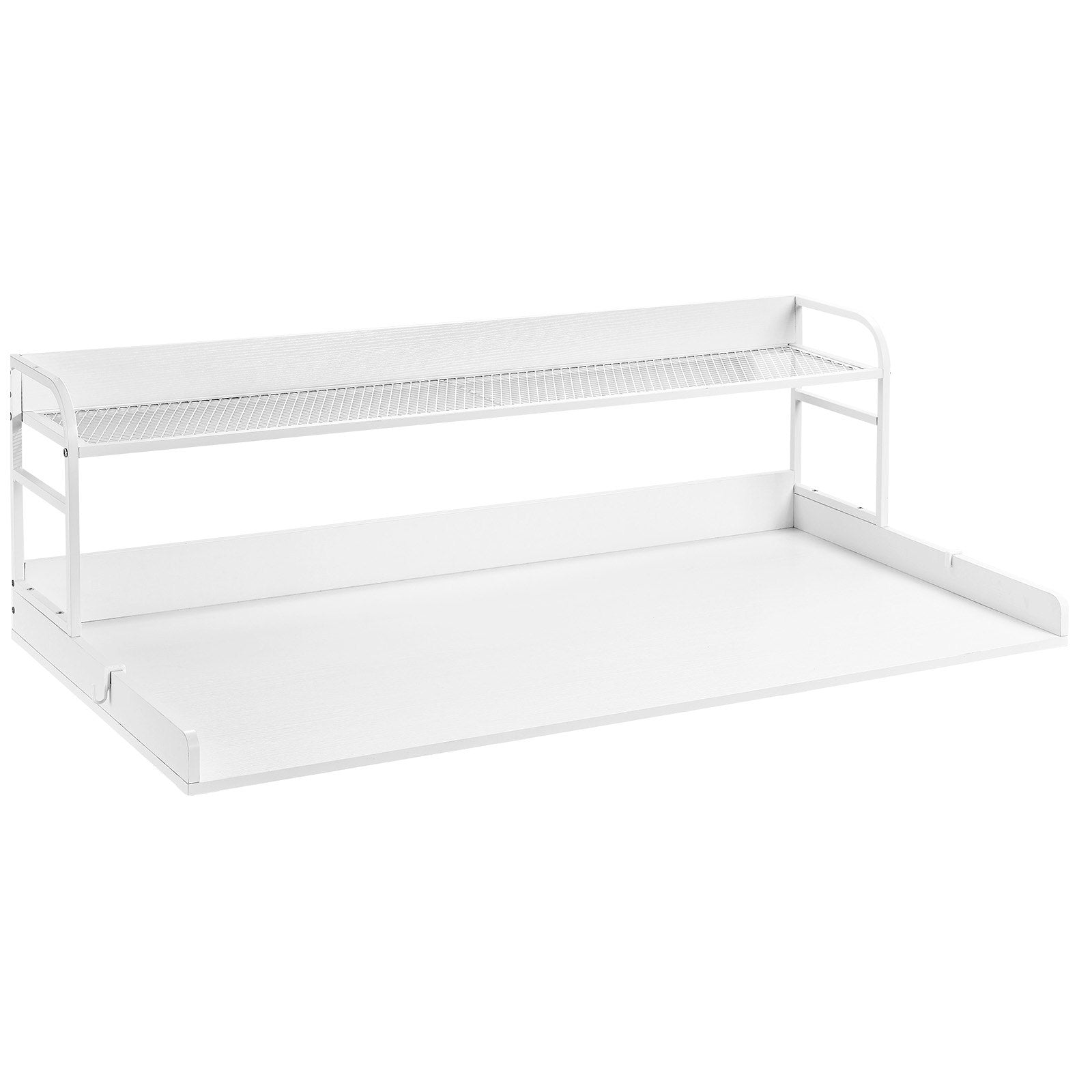 VEVOR Washer Dryer Countertop with Shelf 54"x27" Wooden Washer Dryer Cover White 11