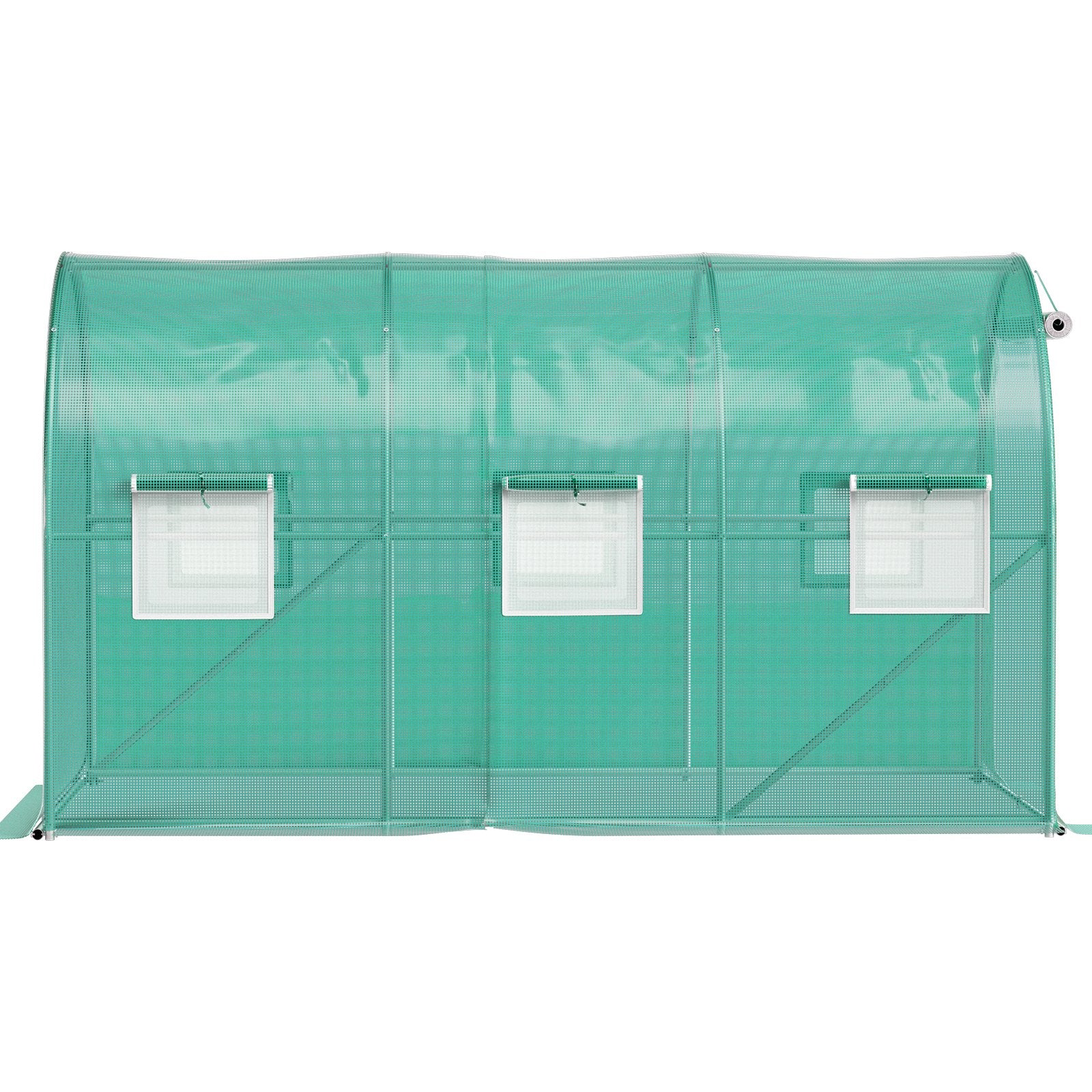 VEVOR Walk-in Tunnel Greenhouse Galvanized Frame & Waterproof Cover 12x7x7 ft 9