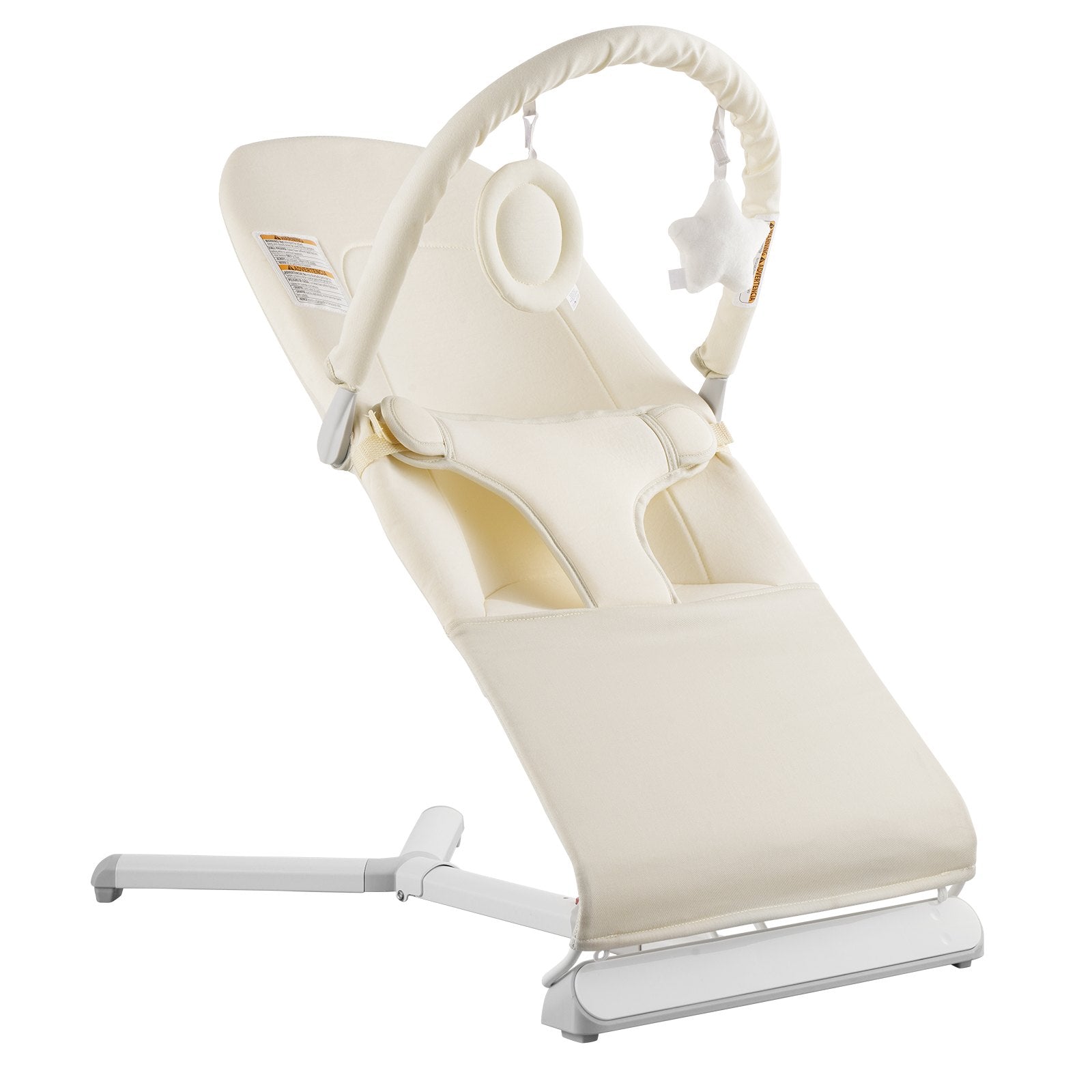 VEVOR Baby Bouncer Folding Bouncer Seat Chair for Babies 0-9 Months with Toy Bar 10