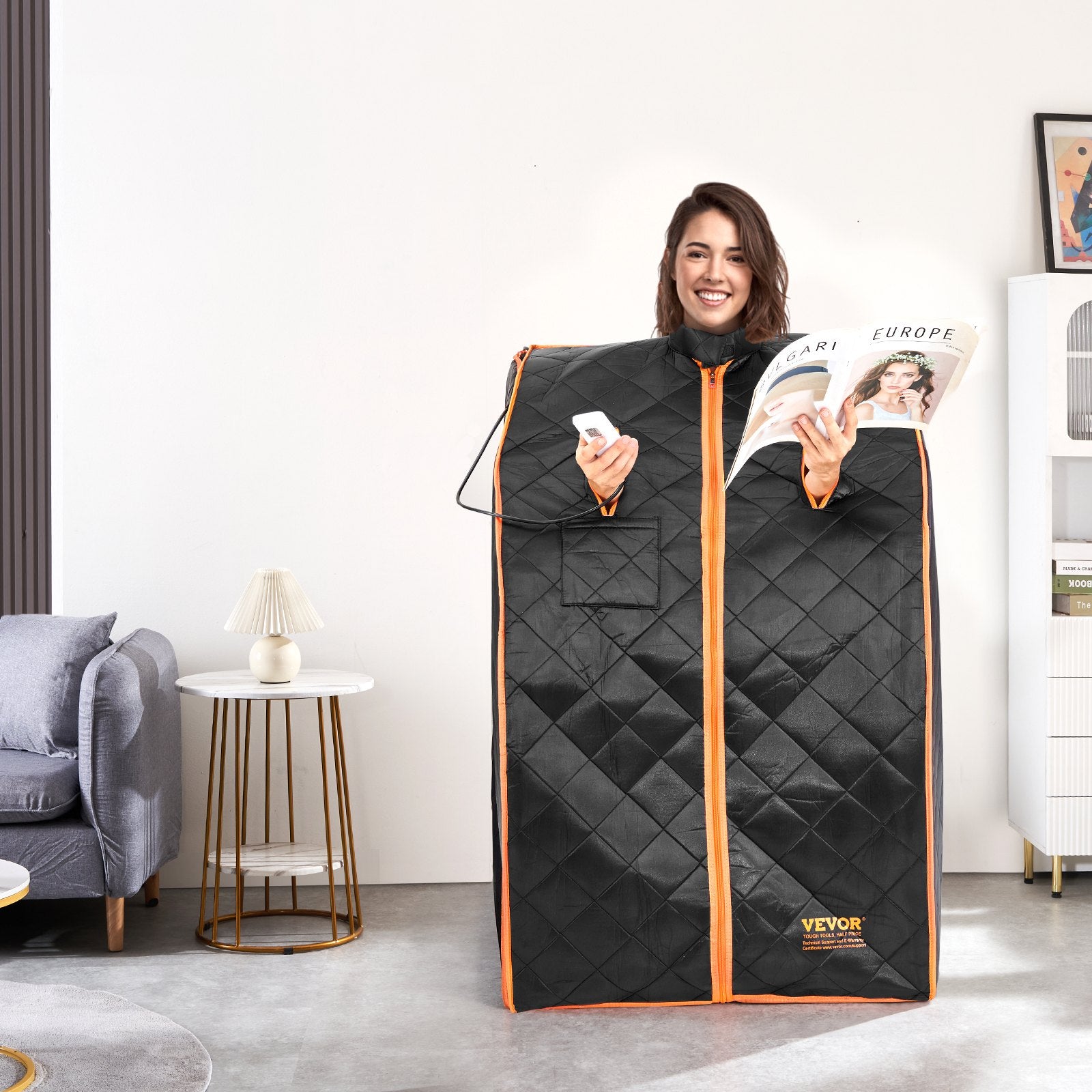 VEVOR Sauna Tent Far Infrared 1050W Personal Home Spa Loss Weight Detox Therapy 8