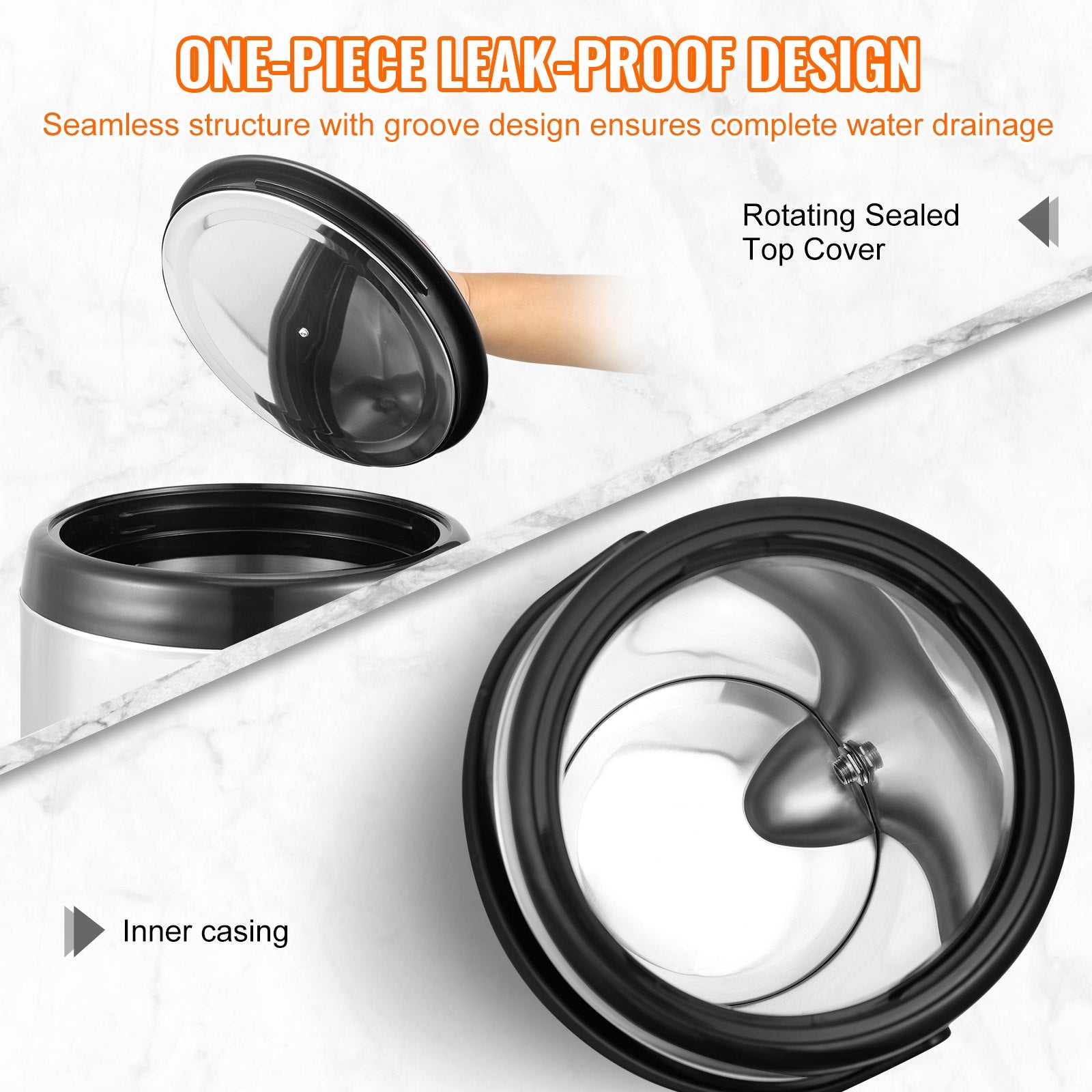 VEVOR Stainless Steel Insulated Beverage Dispenser, 9.2 Liter, Thermal Hot and Cold Drink Server Dispenser with Spigot Handle, Food-grade for Hot Tea Coffee Water Restaurant Drink Shop 4