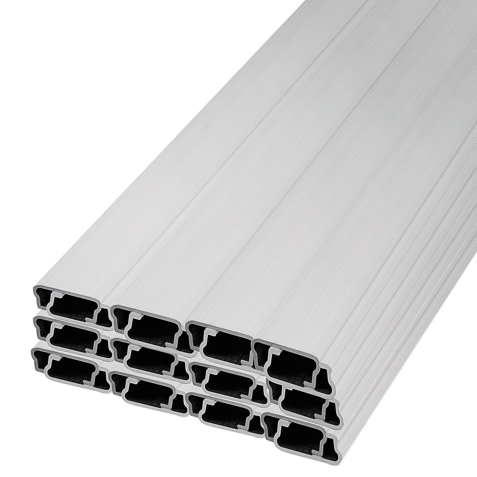 VEVOR Spring Wire and Lock Channel,2 m Spring Lock & U-Channel Bundle for Greenhouse, 20 Packs PE Coated Spring Wire & Aluminum Alloy Channel, Plastic Poly Film or Shade Cloth Attachment with Screw 11