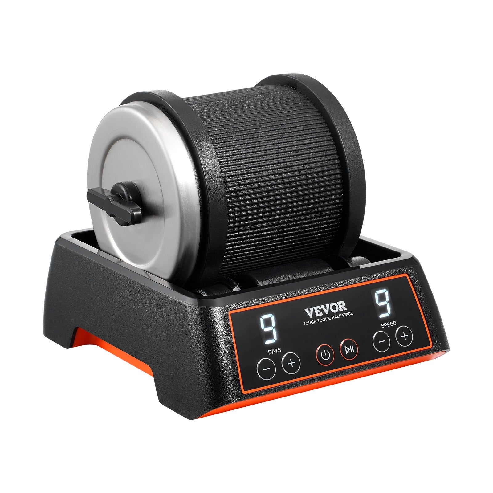 VEVOR Rock Tumbler Kit, 2.5 lbs Rock Polishing Kit, 9 Speed Settings 9-Day Polishing Timer Stone Polishing Kit, Rock Polisher with Rough Gemstones and Polishing Grits, Rock Polisher for Kids Adults 10