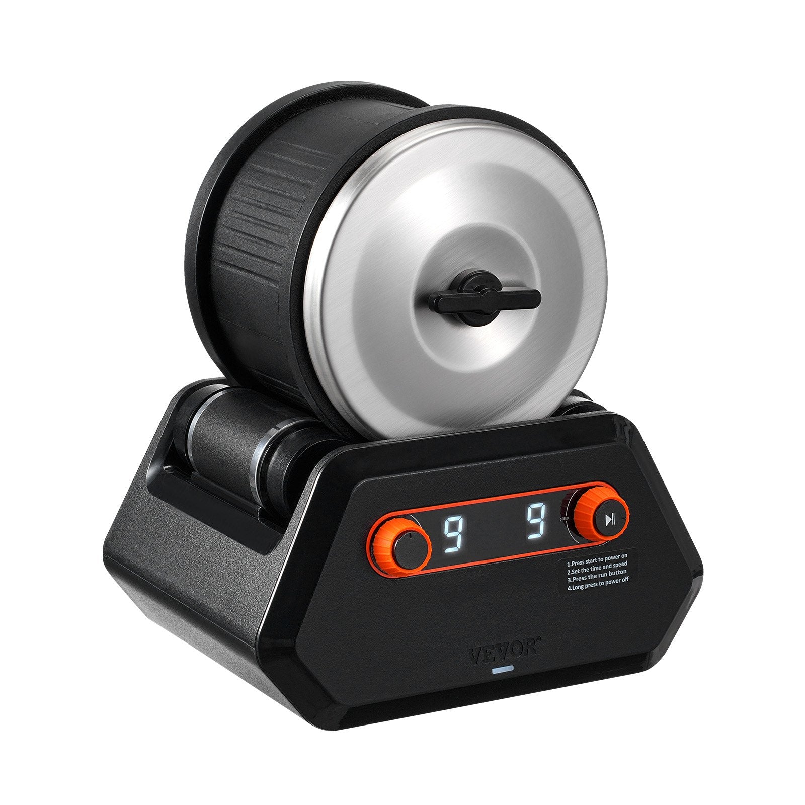 VEVOR Rock Tumbler Kit, 4 lbs Rock Polishing Kit, 9 Speed Settings 9-Day Polishing Timer Stone Polishing Kit, Rock Polisher with Rough Gemstones and Polishing Grits, Rock Polisher for Kids Adults 9