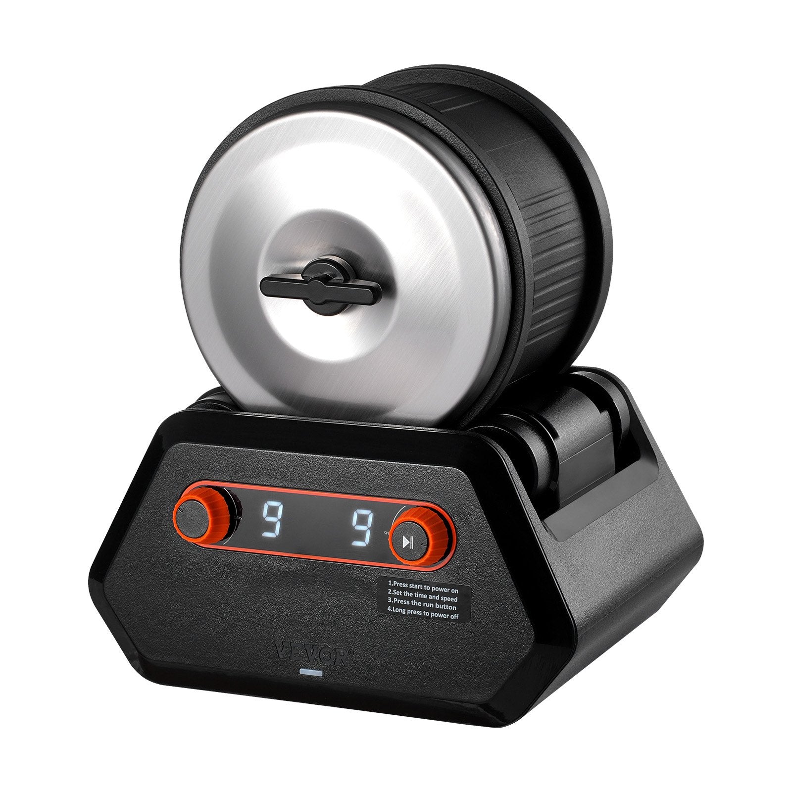 VEVOR Rock Tumbler Kit, 4 lbs Rock Polishing Kit, 9 Speed Settings 9-Day Polishing Timer Stone Polishing Kit, Rock Polisher with Rough Gemstones and Polishing Grits, Rock Polisher for Kids Adults 10