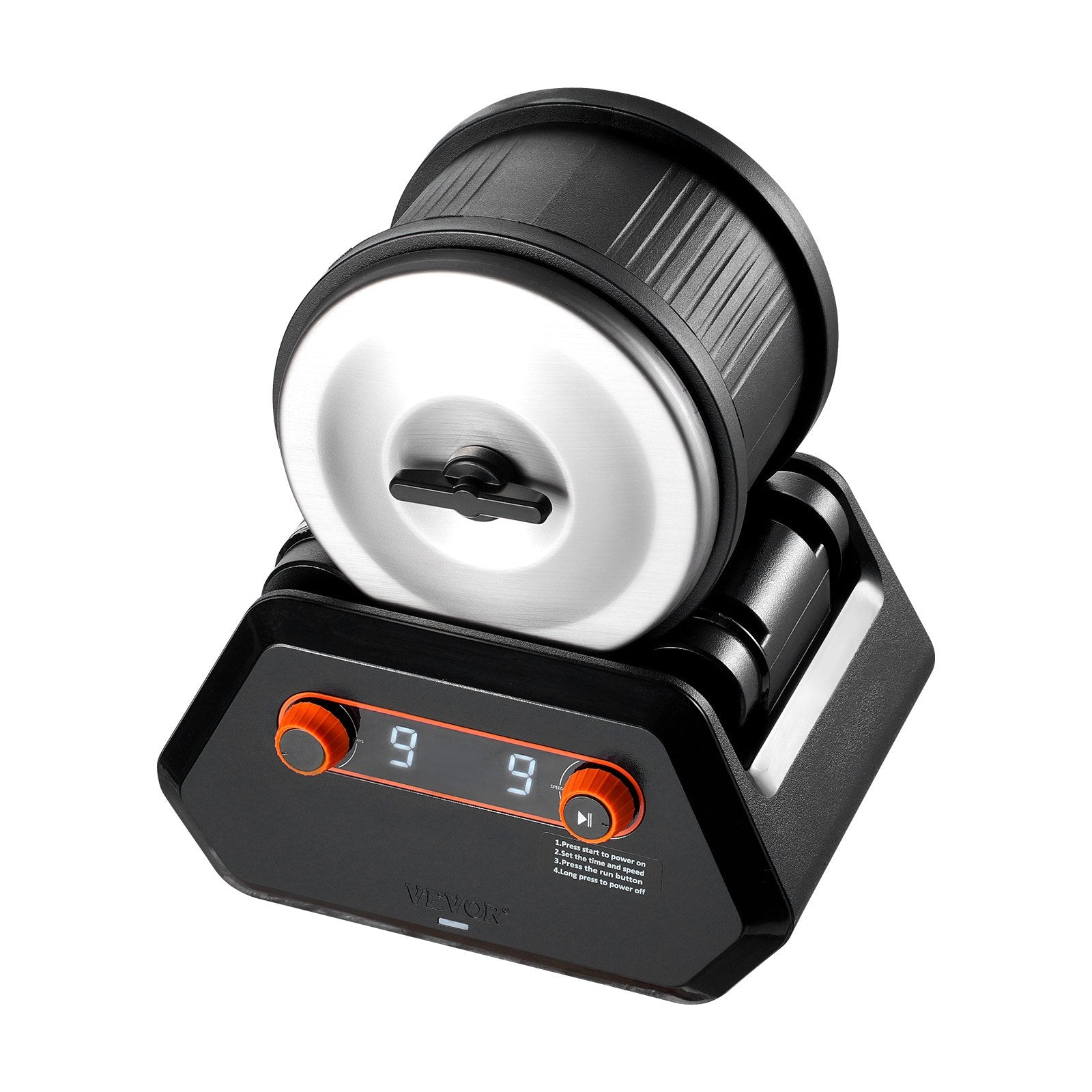 VEVOR Rock Tumbler Kit, 4 lbs Rock Polishing Kit, 9 Speed Settings 9-Day Polishing Timer Stone Polishing Kit, Rock Polisher with Rough Gemstones and Polishing Grits, Rock Polisher for Kids Adults 11