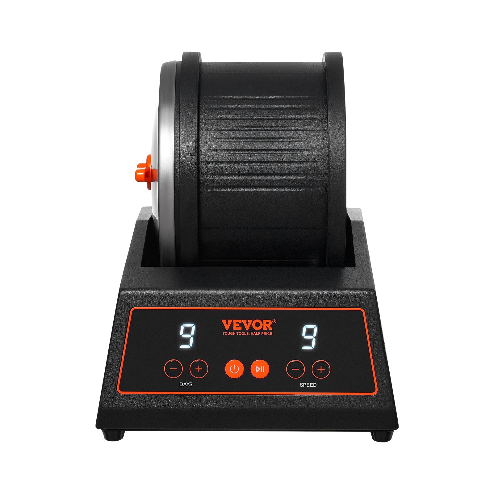 VEVOR Rock Tumbler Machine 4 lbs Rock Polishing Kit 9 Speed 9-Day Timer Steel 10