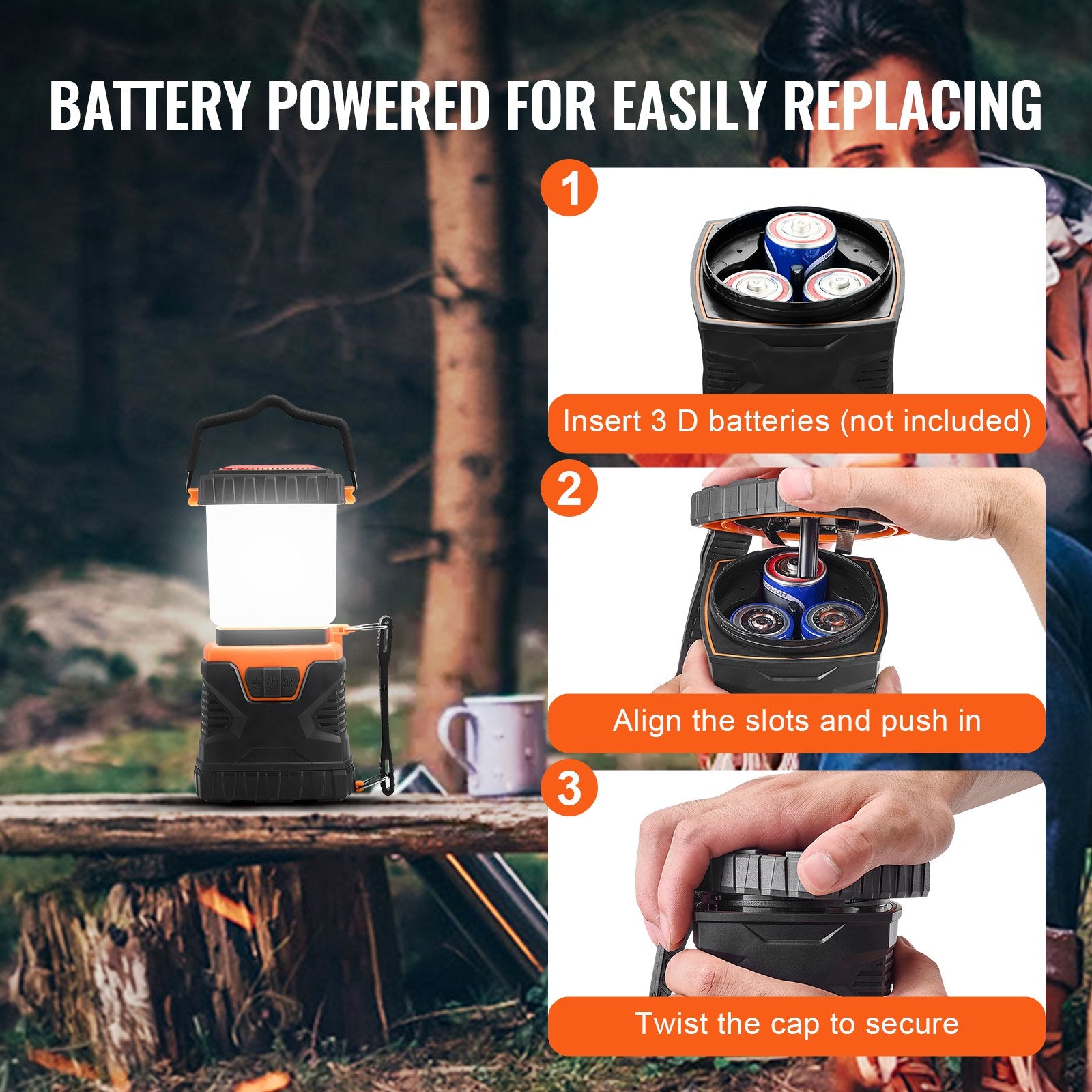 VEVOR LED Camping Lantern Battery Powered All-in-one for Exceptional Experience 5