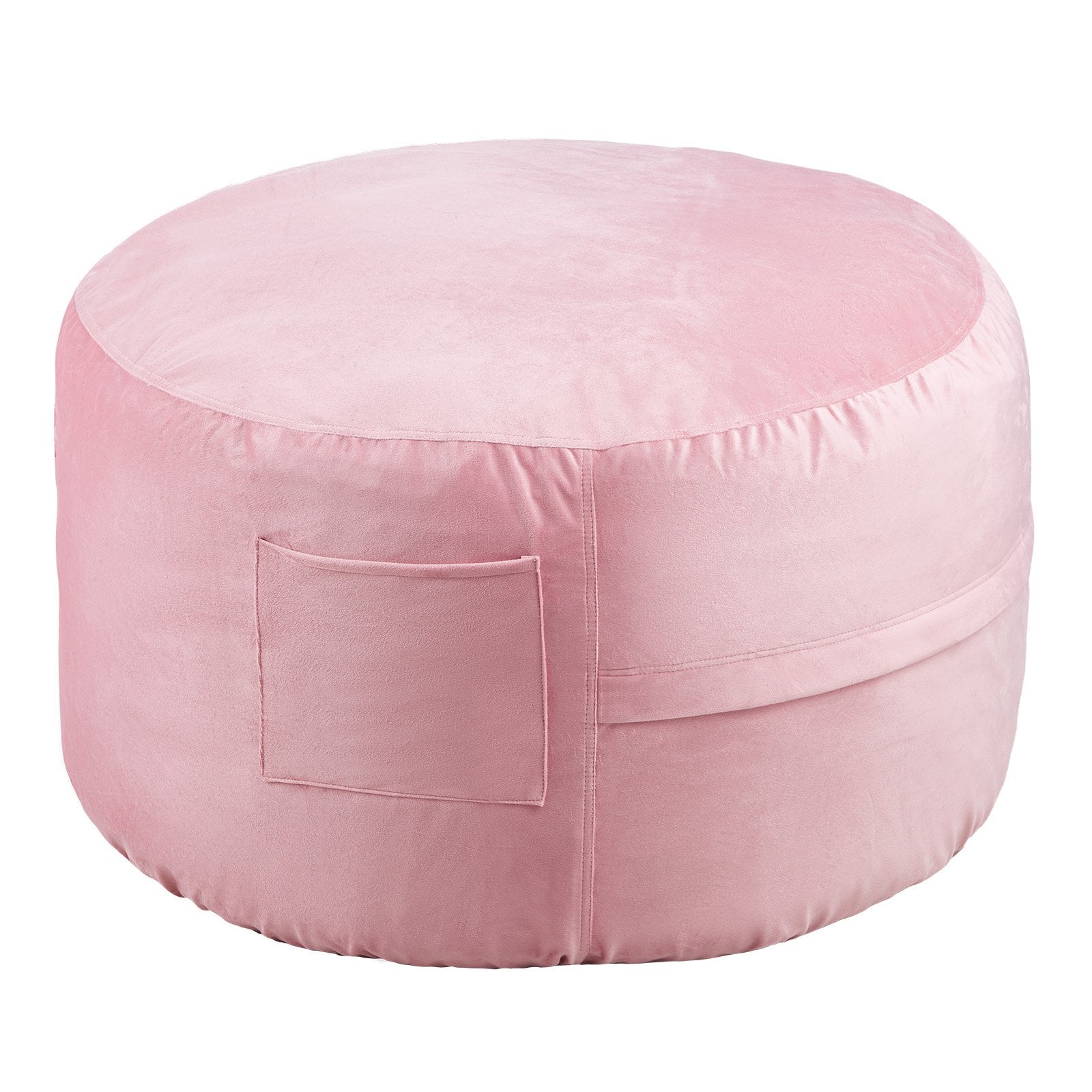 VEVOR 91 cm Round Bean Bag Chair with Removable Cover & Dutch Velvet Pink 10