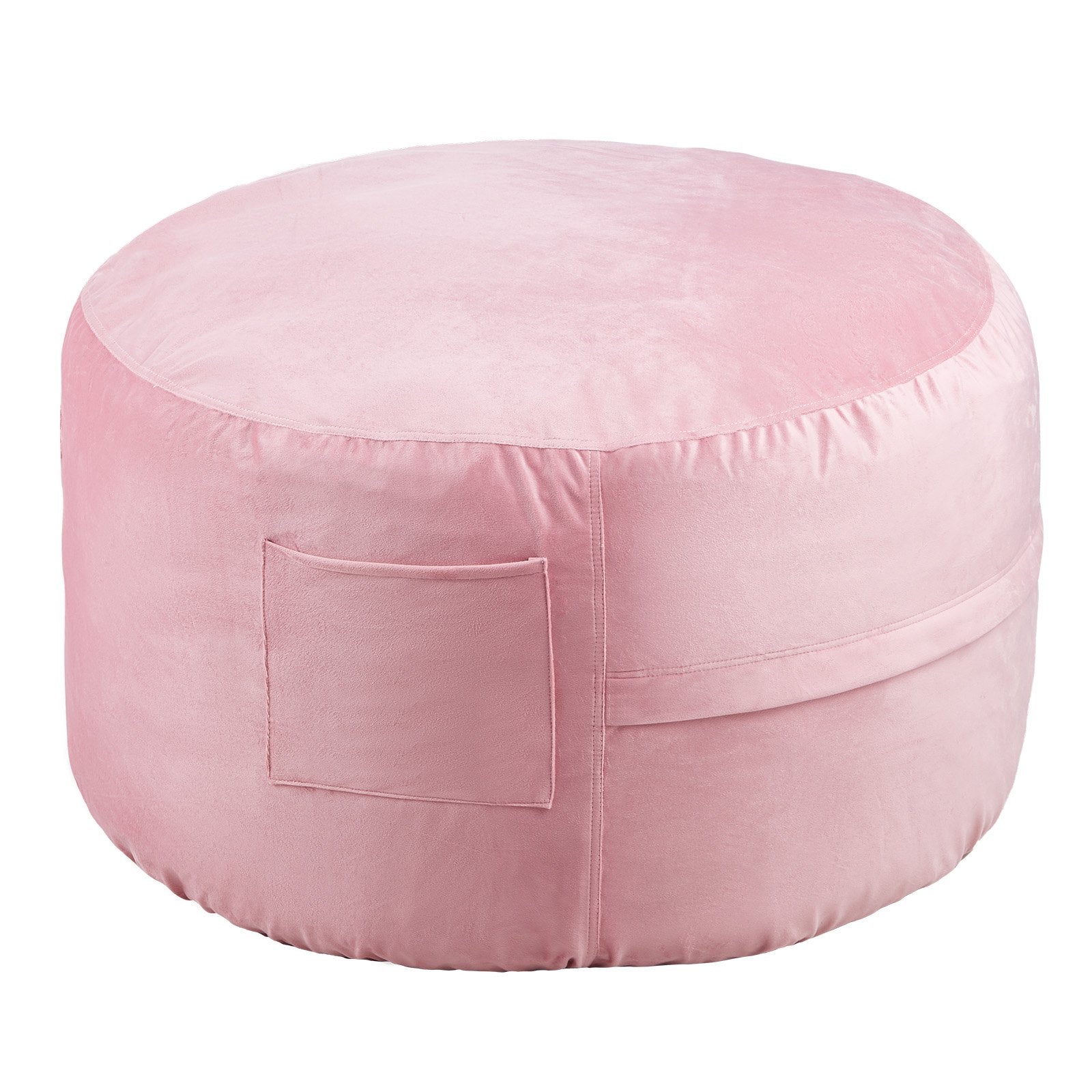 VEVOR 91 cm Round Bean Bag Chair with Removable Cover & Dutch Velvet Pink 11