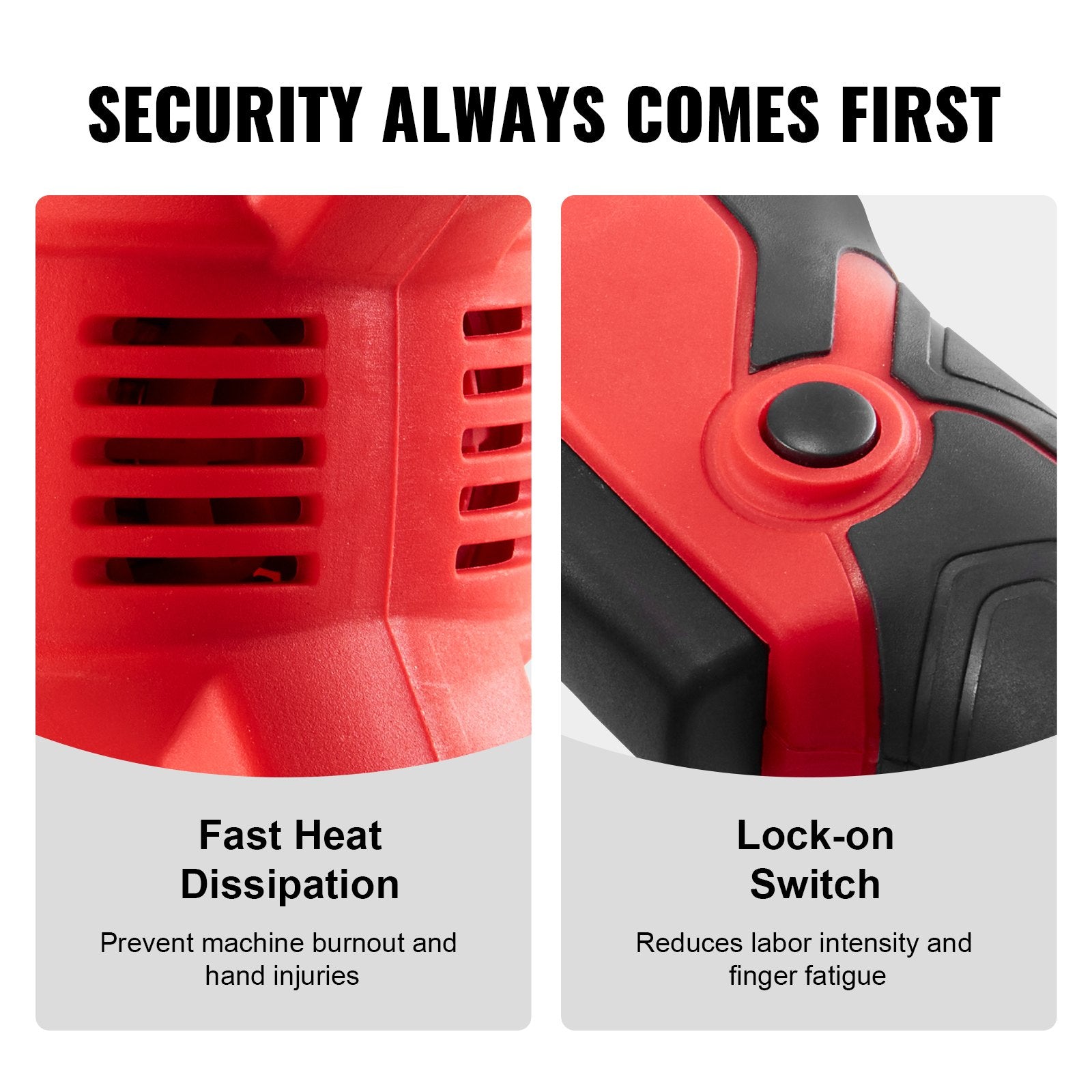 VEVOR Handheld Electric Concrete Vibrator 960W 2M Shaft Air Bubble Remover 4