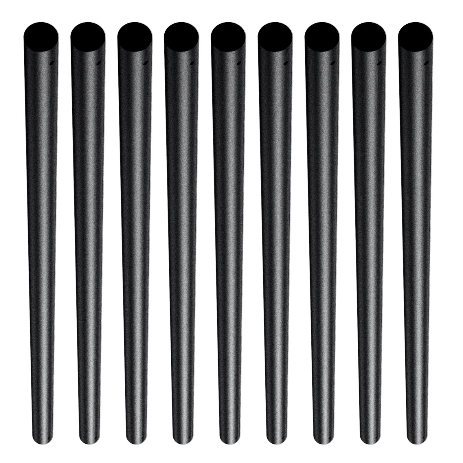 VEVOR Staircase Metal Balusters, 3/4'' Round x 32'' Long Aluminum Decorative Banister Spindles, 101 Pack Deck Baluster with Screws, Classic Hollow Deck Railing Satin Black Powder Coated for Porch 10