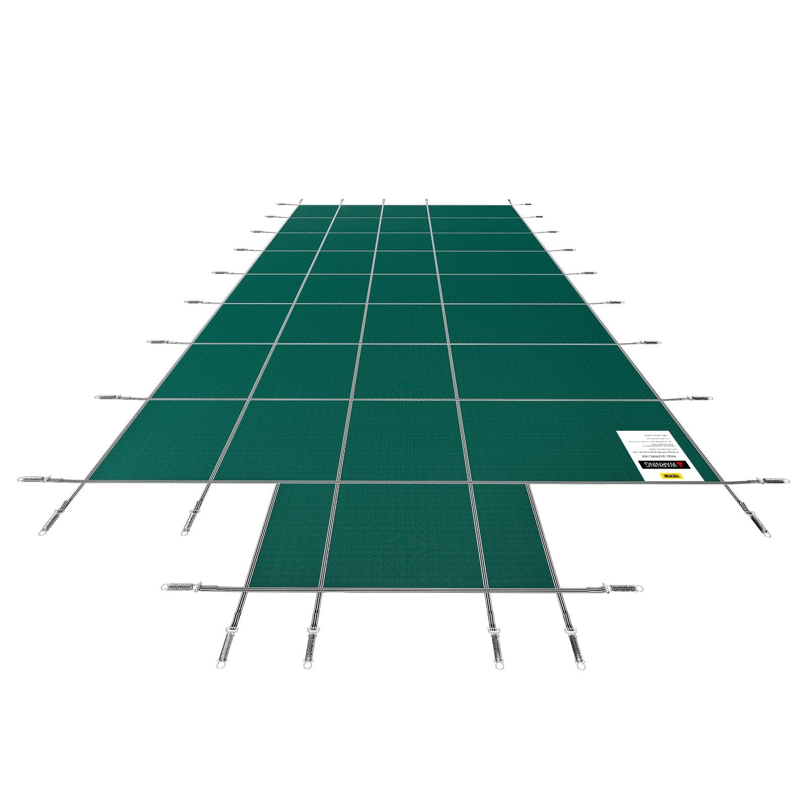 VEVOR Pool Safety Cover Fits18x36ft Inground Safety Pool Cover Green Mesh with 4x8ft Center End Steps Solid Pool Safety Cover for Swimming Pool Winter 10