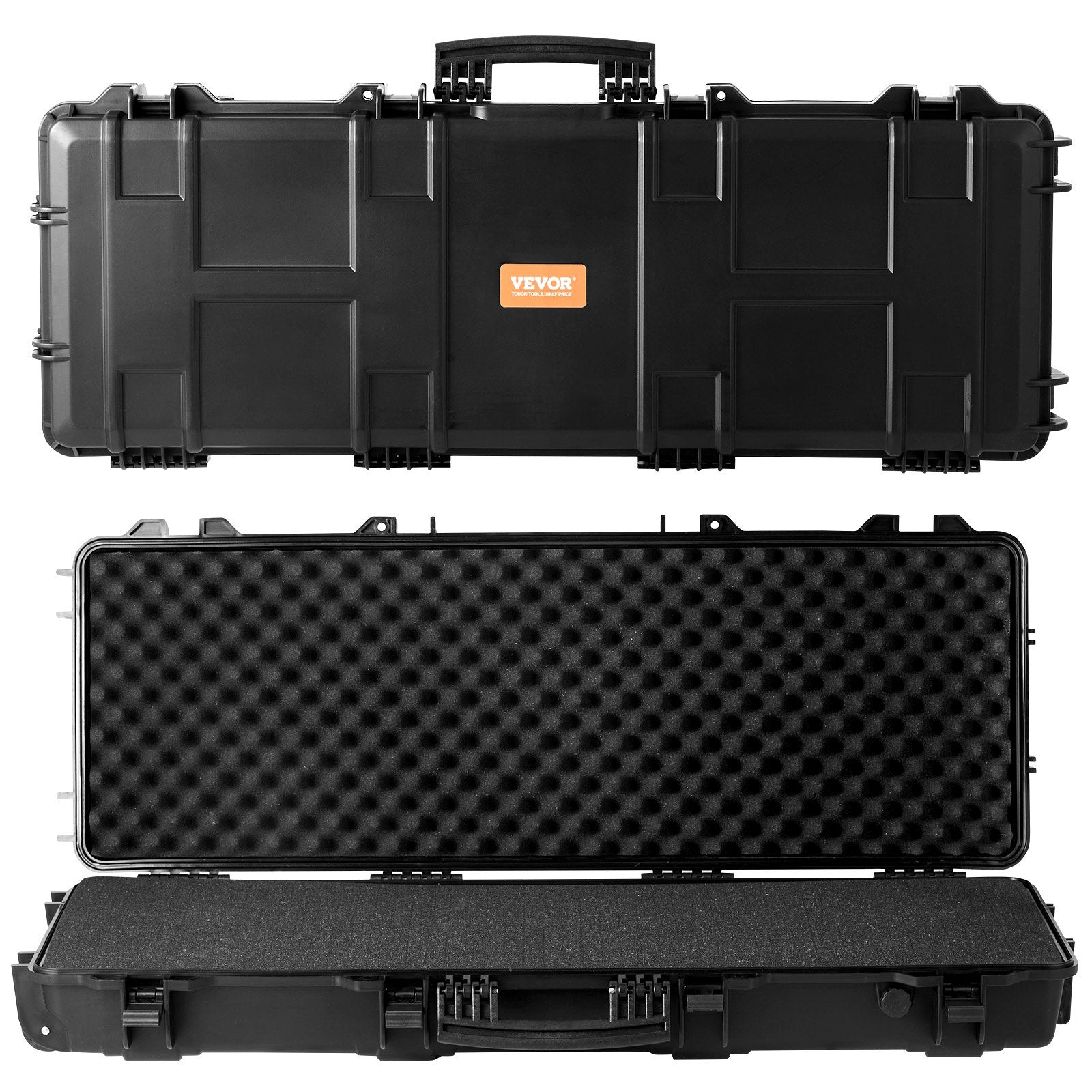 VEVOR Rifle Case, Rifle Hard Case with 3 Layers Fully-protective Foams, 42 inch lockable Hard Gun Case with Wheels, IP67 Waterproof & Crushproof, for Two Rifles or Shotguns, Airsoft Gun 9
