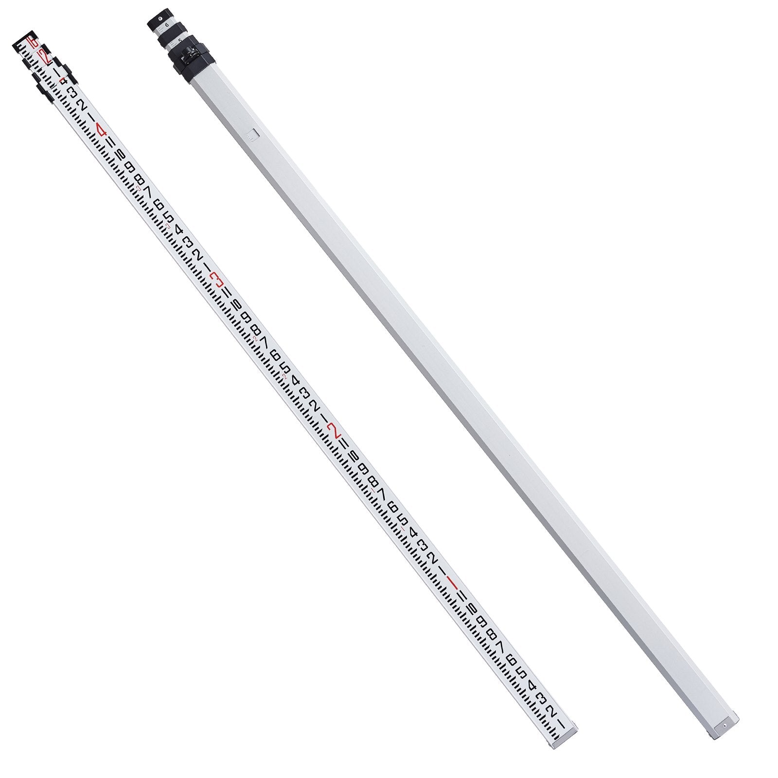 VEVOR Measuring Rod 16-Feet/8ths 4 Sections Telescopic Grade Rod 1/8in w/ Bag