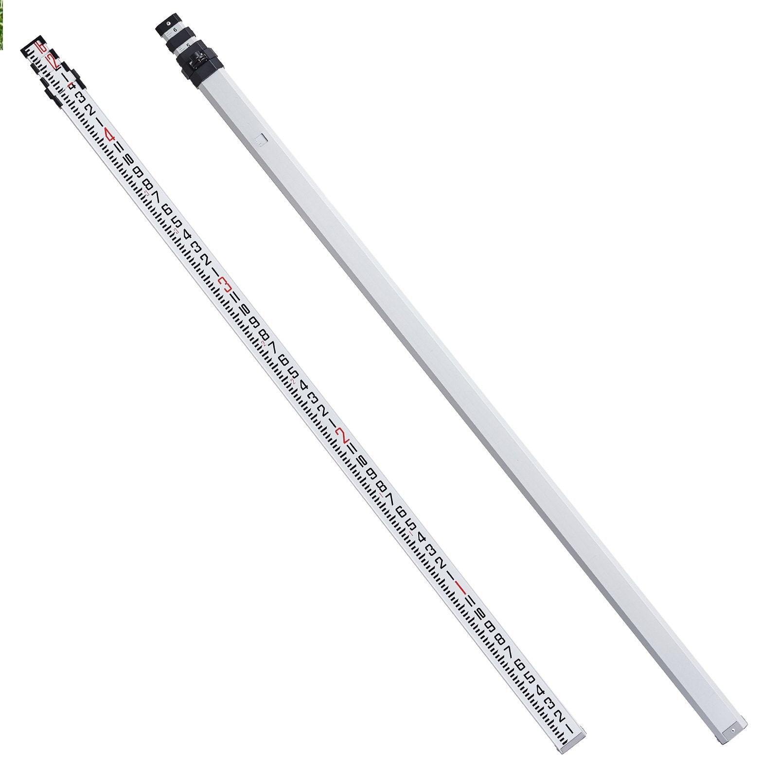 VEVOR Measuring Rod 16-Feet/8ths 4 Sections Telescopic Grade Rod 1/8in w/ Bag 11