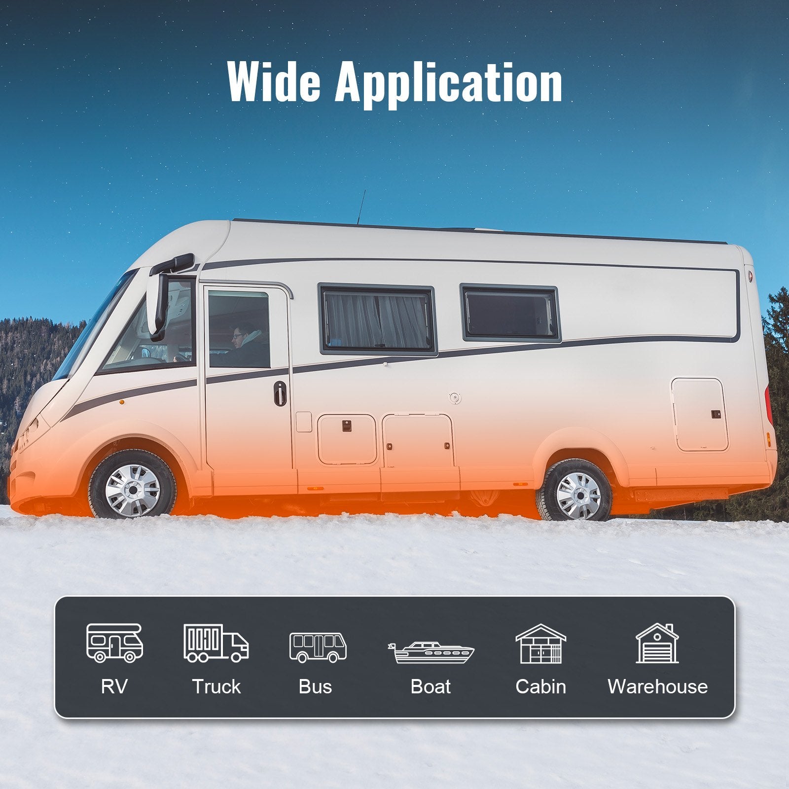 VEVOR Bluetooth App Control Diesel Air Heater, 12V 2KW Diesel Heater with Automatic Altitude Adjustment, Remote Control and LCD, Diesel Parking Heater for RV Trailer Camper Van Boat And Indoors 6