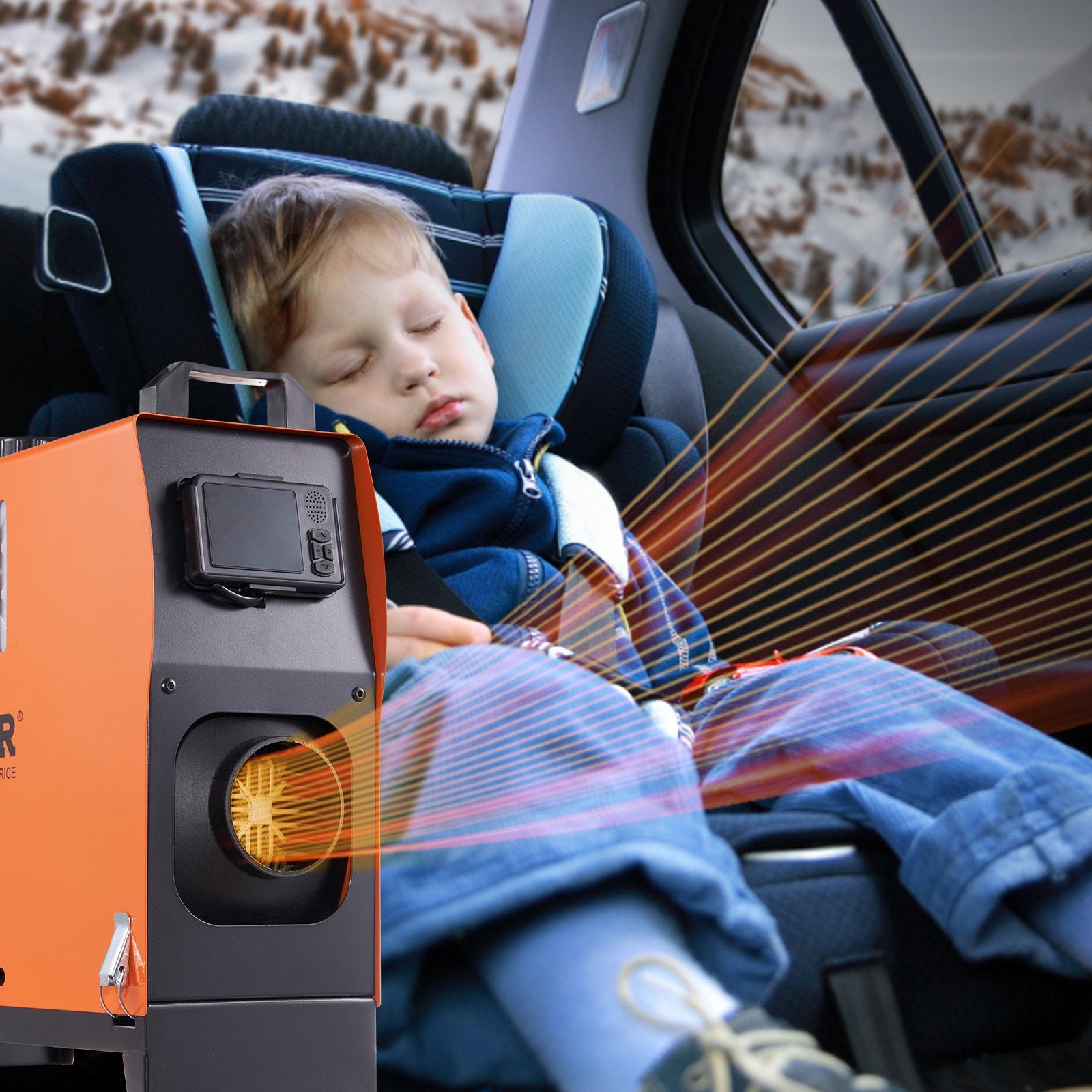 VEVOR 8 KW Diesel Air Heater, Bluetooth App Control All-on-one Diesel Heater with Automatic Altitude Adjustment, Remote Control and LCD, Portable Parking Heater for Home RV Trailer Camper Van Boat 8