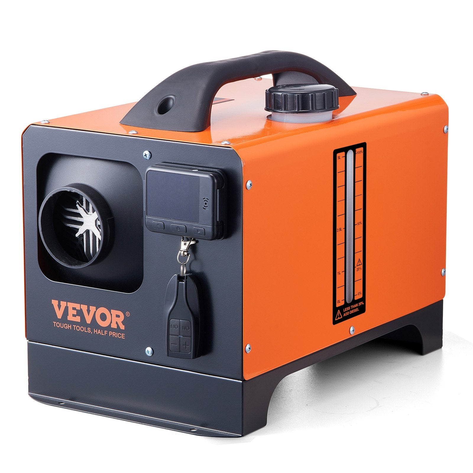 VEVOR Diesel Air Heater, 12V 5KW All-on-one Diesel Heater with Remote Control and LCD Display, 5L Fuel Tank Portable Diesel Parking Heater, Rapid Heating for RV Trailer Camper Van Boat 9