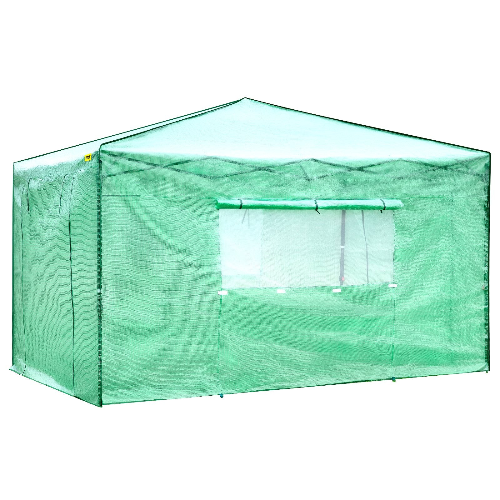 VEVOR 12\'x 8\'x 8\' Pop-Up Greenhouse, Set Up in Minutes, Portable Greenhouse with Doors & Windows. High Strength PE Cover & Powder-Coated Steel Construction 11