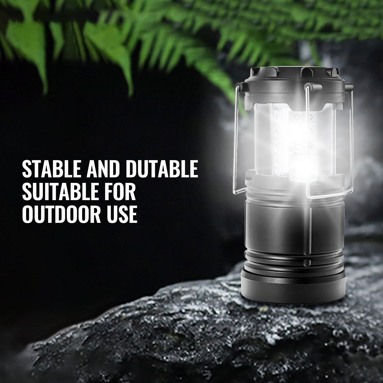 VEVOR LED Camping Lanterns Collapsible Battery Powered Flashlights Set of 4 6