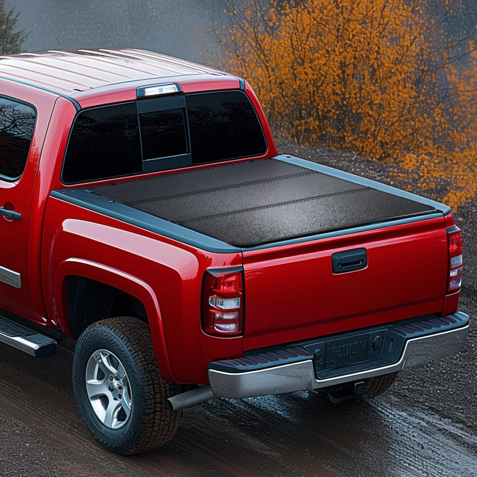 VEVOR Tri-Fold Truck Bed Tonneau Cover, Compatible with 2019-2024 Chevy Silverado GMC Sierra 1500 (NOT FIT 19-24 Classic) 1775 mm Bed, Fit 1775 x 1608 mm Inside Bed, 181.4 kg Load Capacity, Black 7