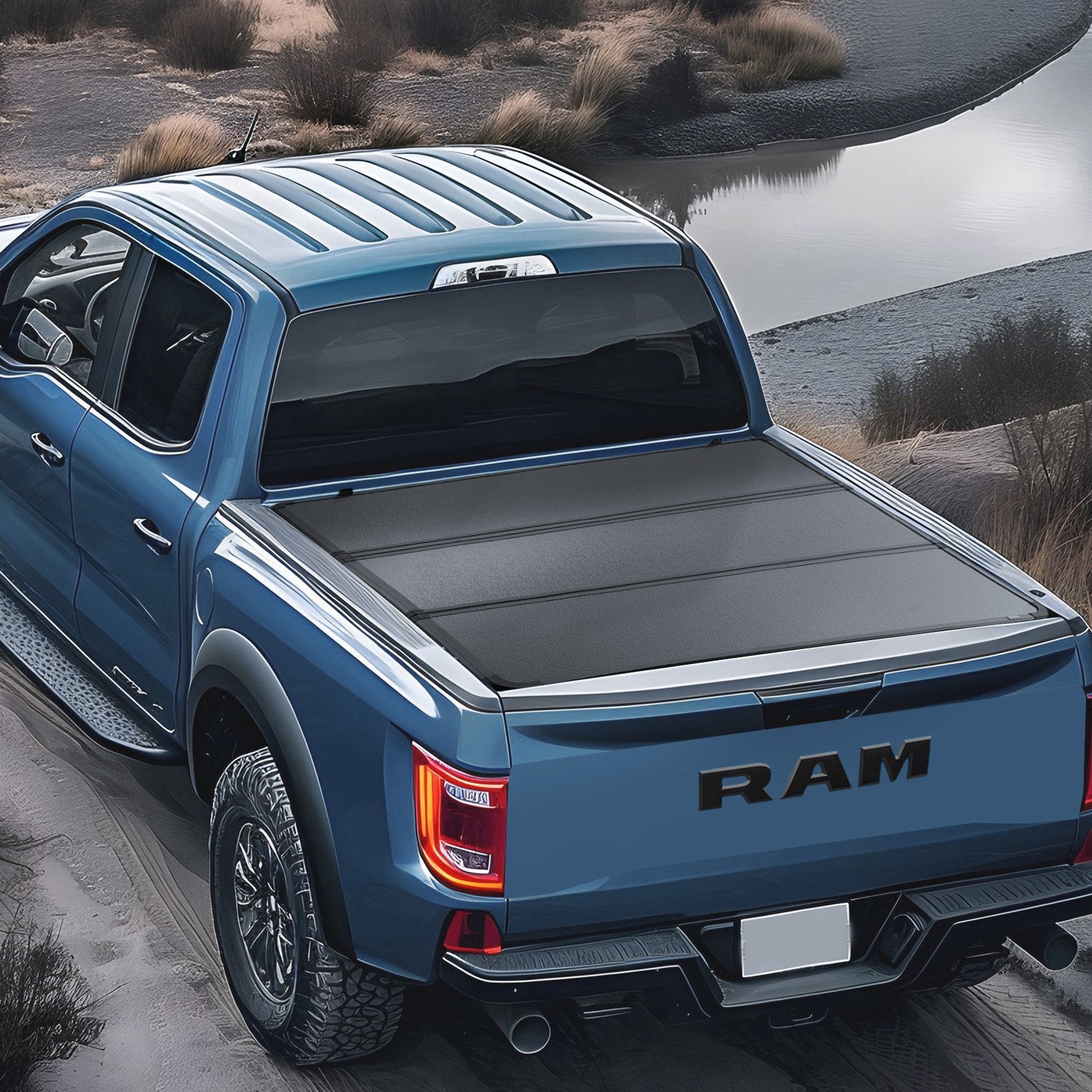VEVOR Tri-Fold Truck Bed Tonneau Cover, Compatible with 2015-2024 Ford F-150, 2004 mm Bed, Only Fit 2004 x 1656 mm Inside Bed, 181.4 kg Load Capacity with Built-in LED Light, Quick Folding, Black 8