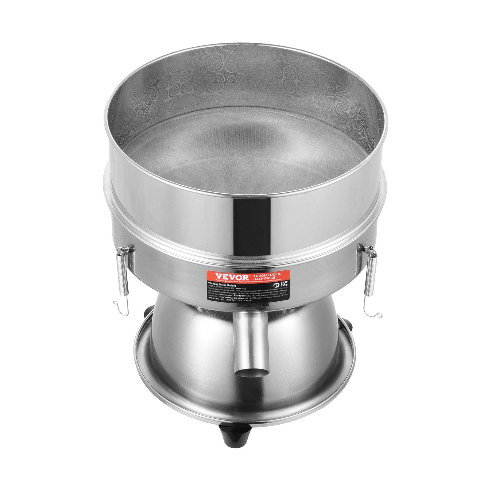 VEVOR Automatic Electric Vibrating Sieve, Stainless Steel Sifter Shaker Machine with 10+60 Mesh, 45W Automatic Powder Sifter Machine Countertop, Electric Sieve Shaker for Flour Powers, Mungbean, Rice 11