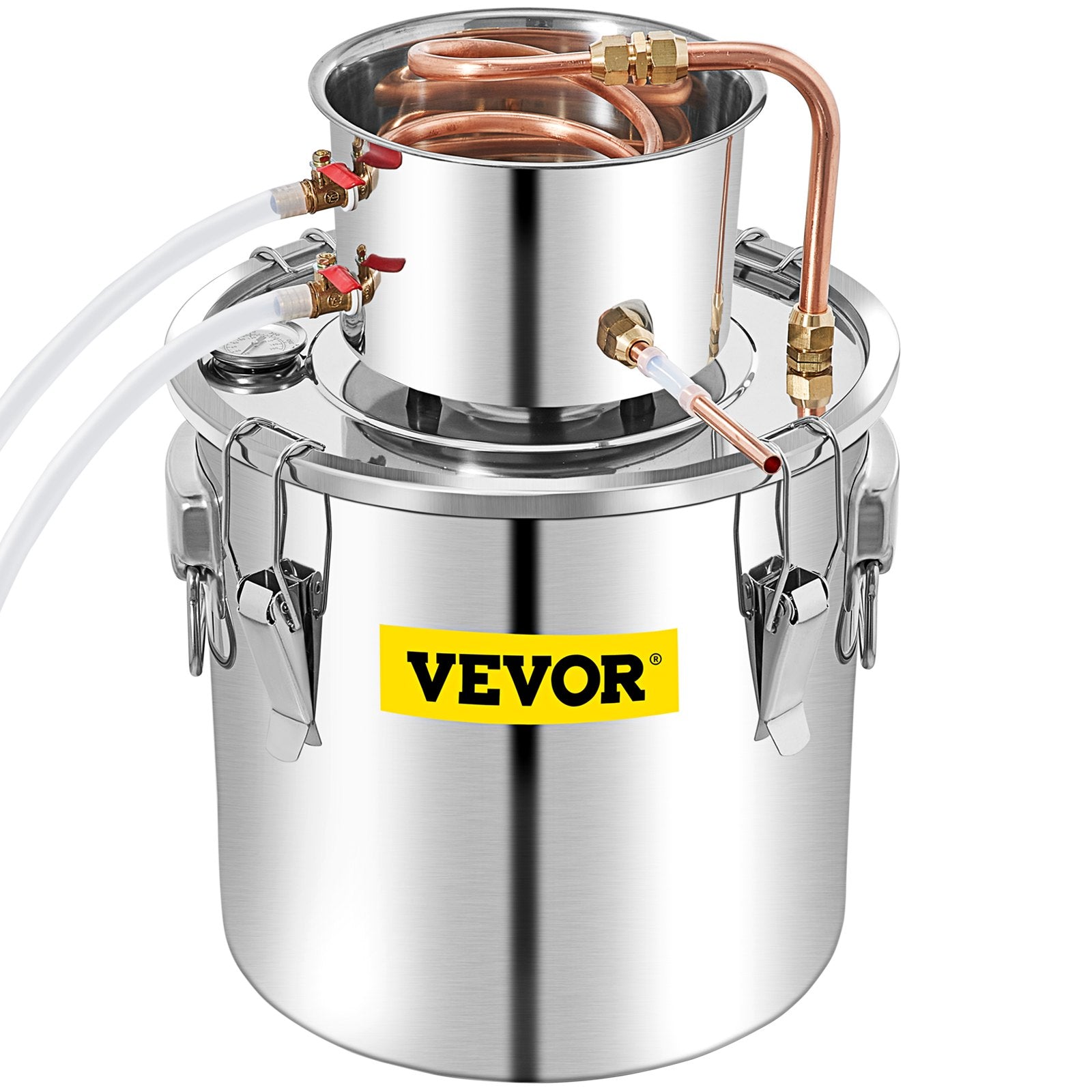 VEVOR 50L Water Alcohol Distiller Copper Moonshinestill Brewing w/ Water Pump 11