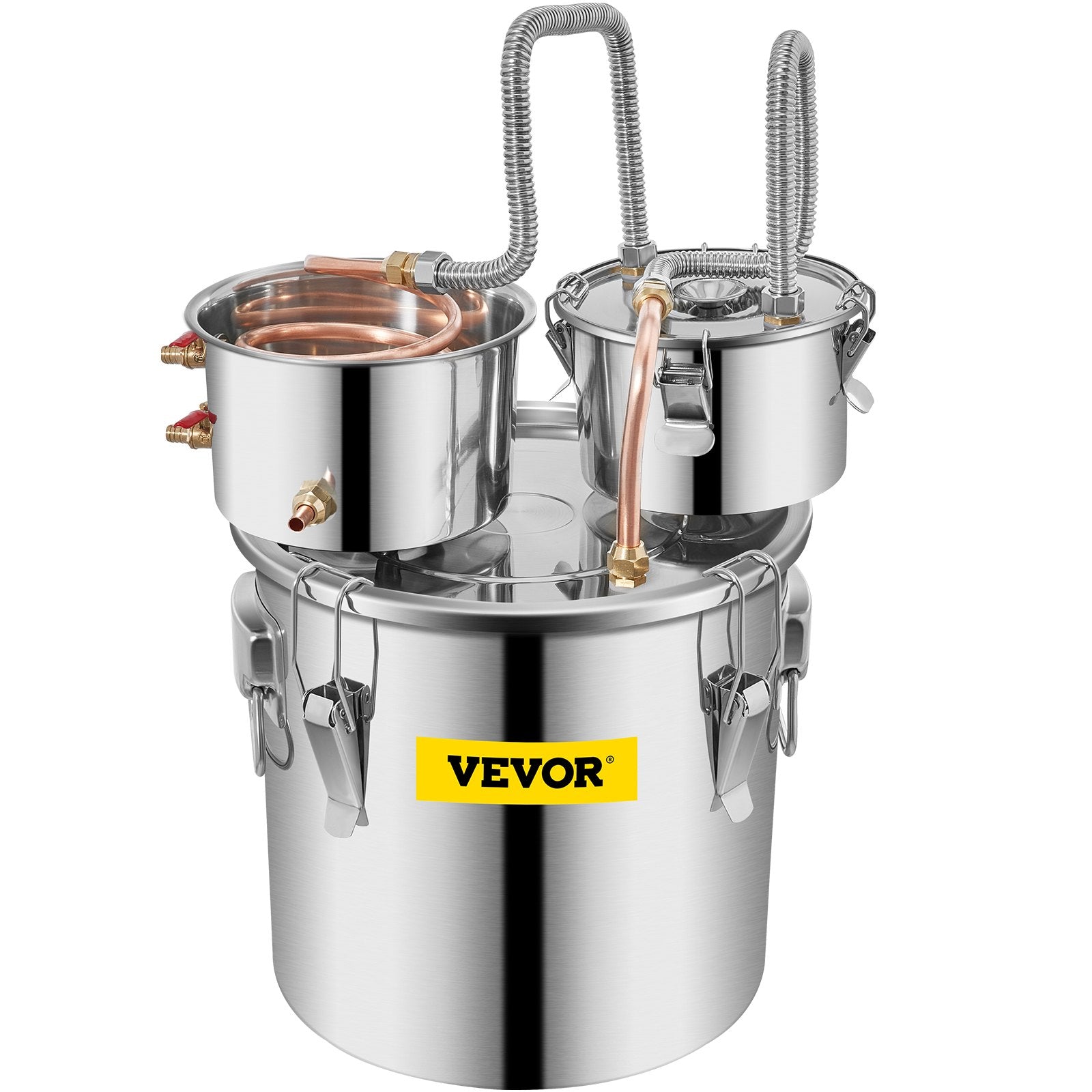 Vevor 30L 8Gal Alcohol Distiller Water Spirit Boiler Home Brew Copper Alcohol Still 11