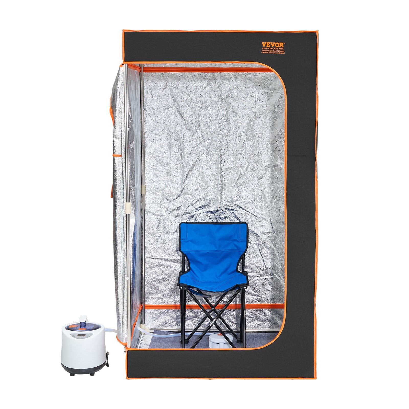 VEVOR Portable Steam Sauna Tent Full Size 1000W Personal Sauna Blanket W/ Chair, 880 x 880 x 1600 mm 10