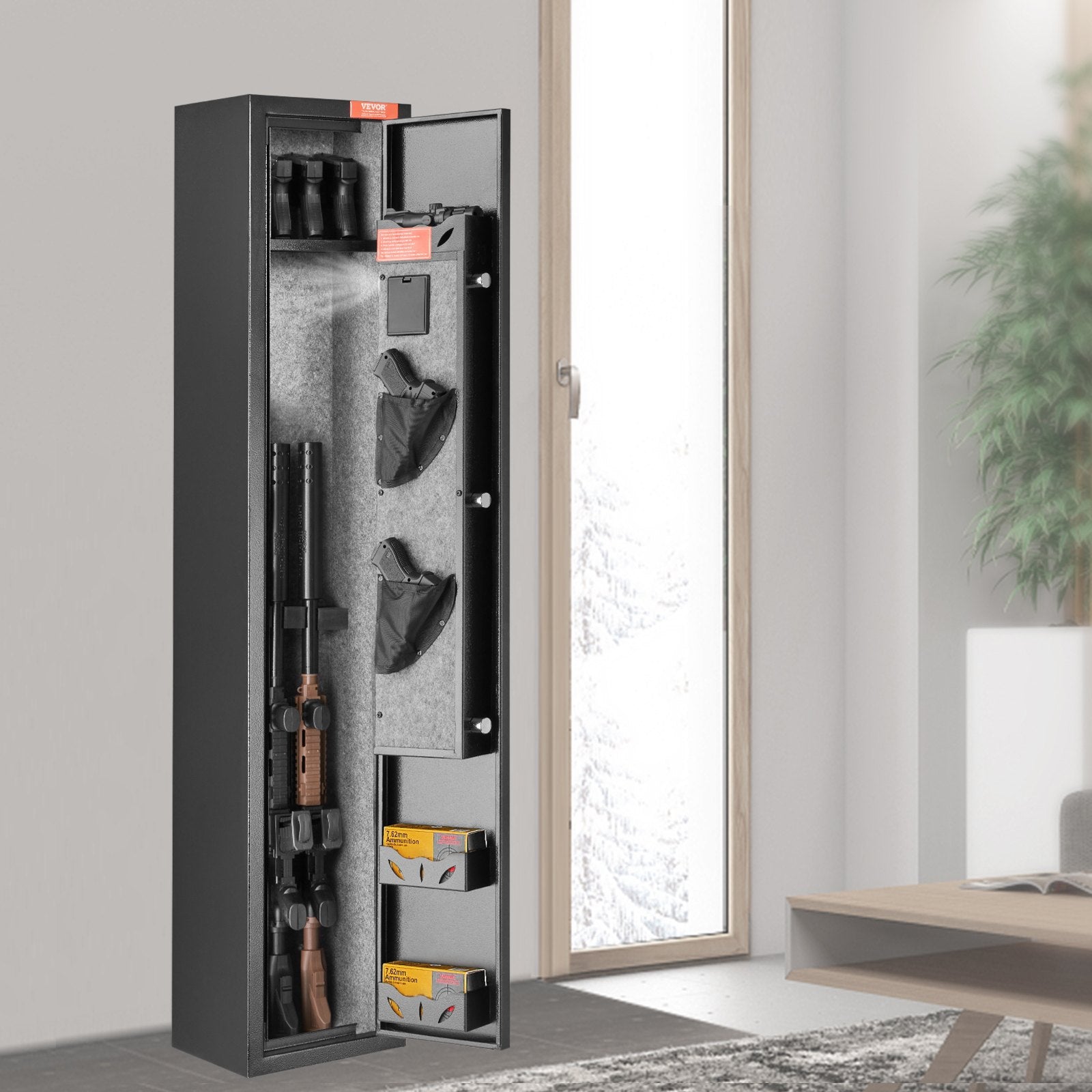 VEVOR Gun Safe Rifle Safe with Digital Keypad & Lock for 3 Rifles and 4 Pistols 7
