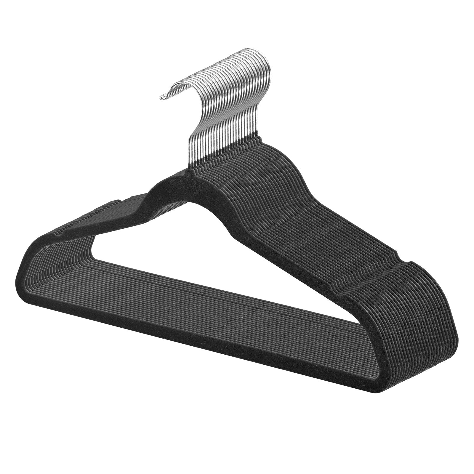VEVOR Velvet Hangers 50 Pack Black Non-Slip Hangers with 360 Degree Swivel Hook 9