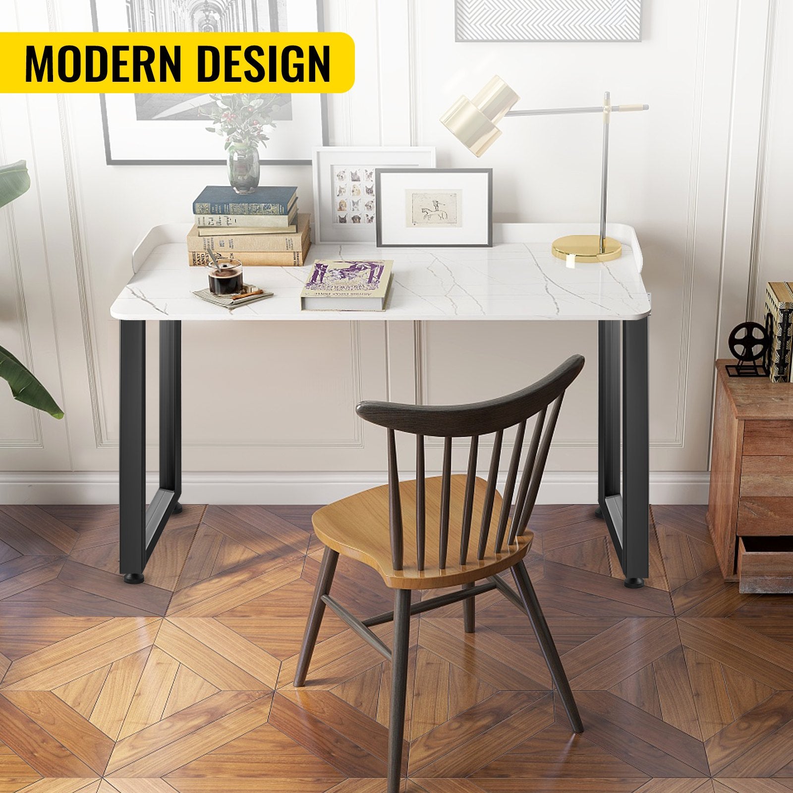 VEVOR Black Table Legs Frame Metal Dining Table Desk 600X720MM 6