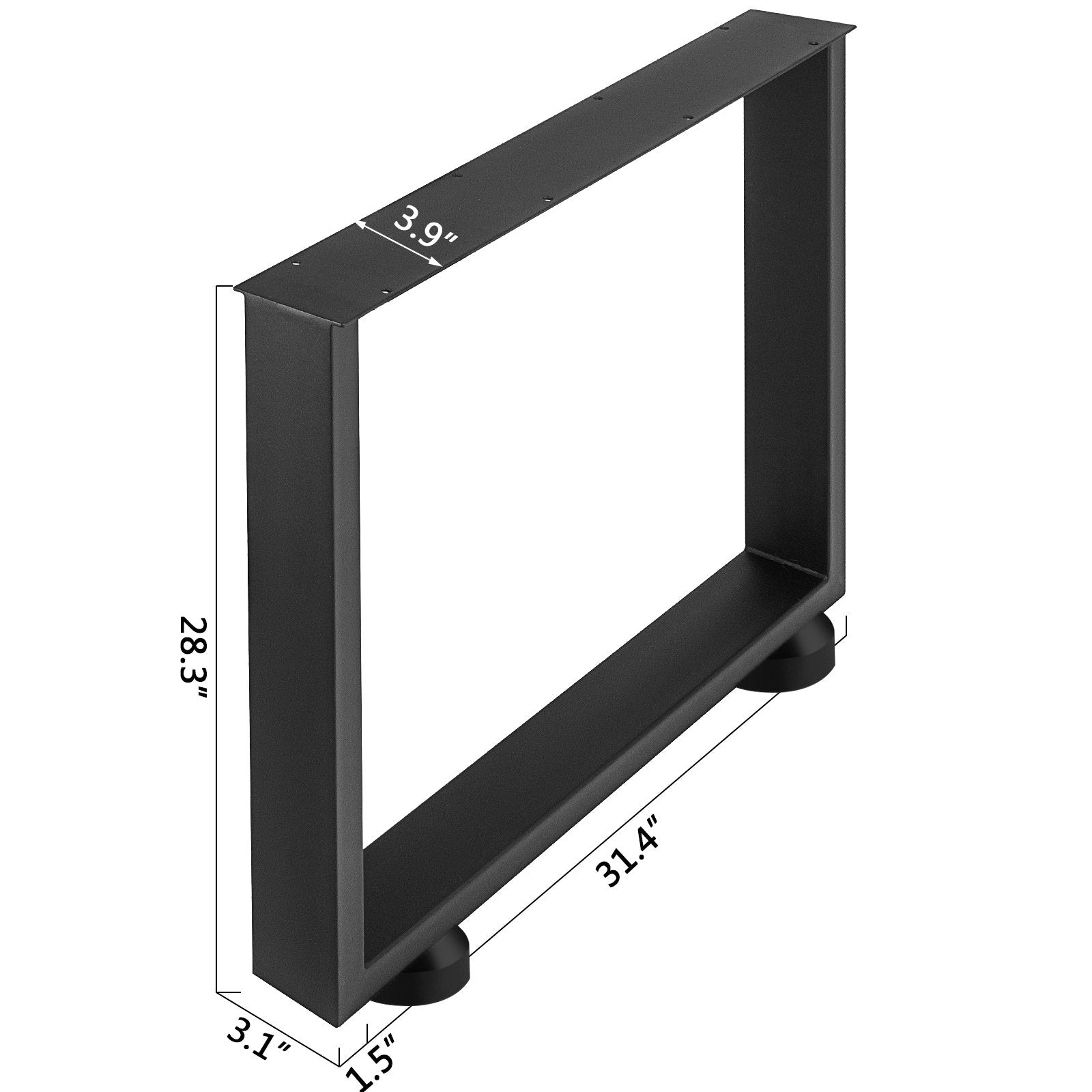 VEVOR Black Metal Table Legs Set of 2 Steel Table Legs 800x720 MM Dining Table Legs Office Table Legs Computer Desk Legs Steel Bench Legs Country Style Table Legs DIY Furniture Legs 8