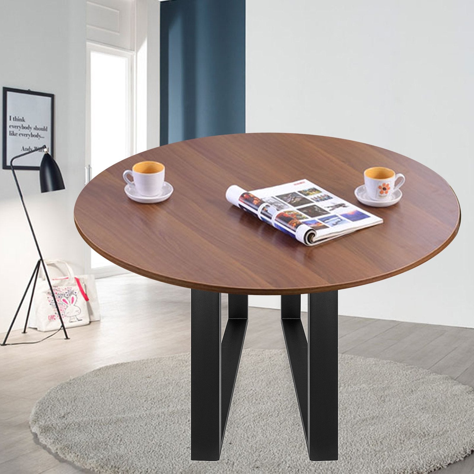 VEVOR Black Metal Table Legs Set of 2 Steel Table Legs 35x28 Inch Dining Table Legs Office Table Legs Computer Desk Legs Steel Bench Legs Country Style Table Legs DIY Furniture Legs 9