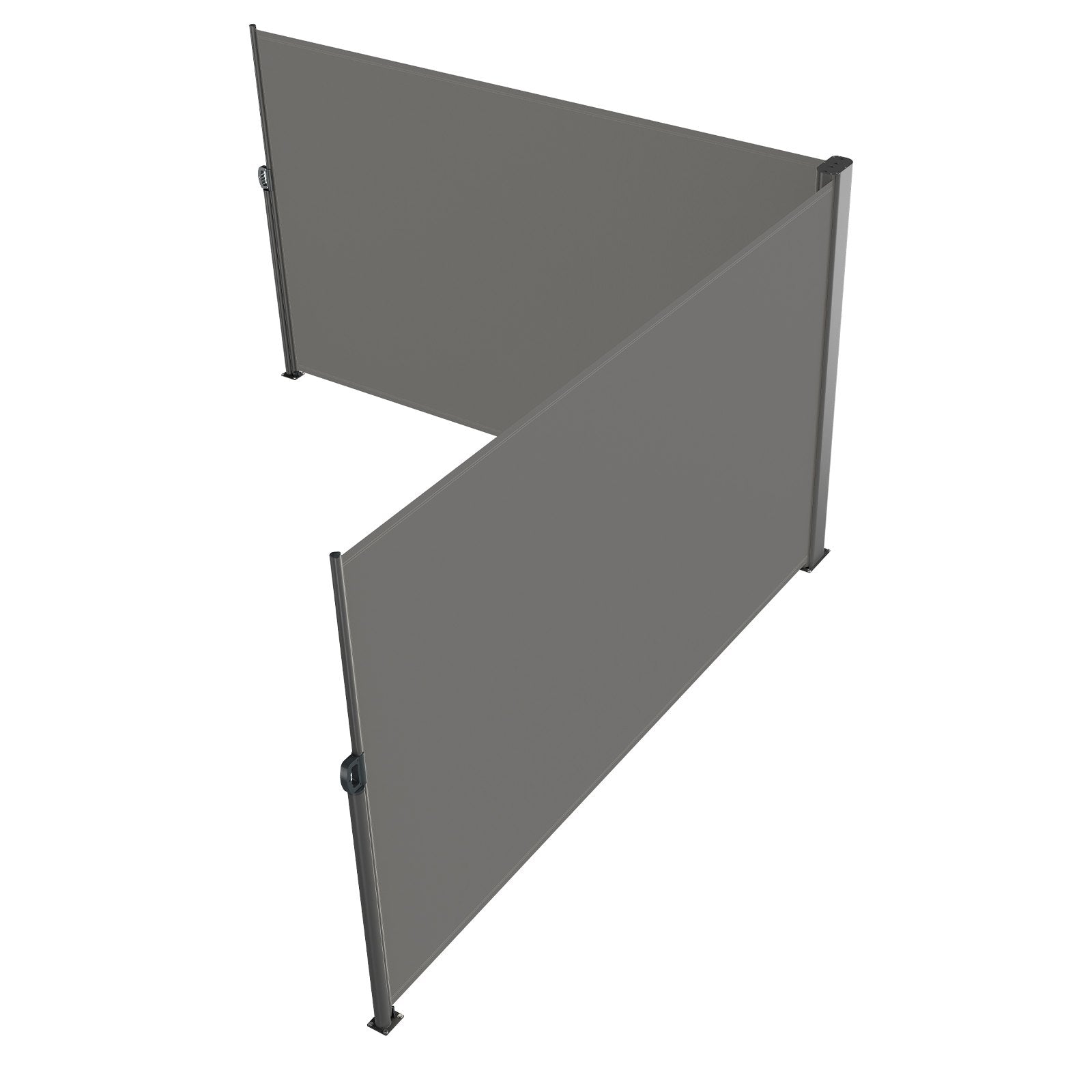 VEVOR Retractable Side Awning, 160X600cm Aluminum Outdoor Privacy Screen, 280g Polyester Water-proof Retractable Patio Screen, UV 30+ Room Divider Wind Screen for Patio, Backyard, Balcony, Gray 11