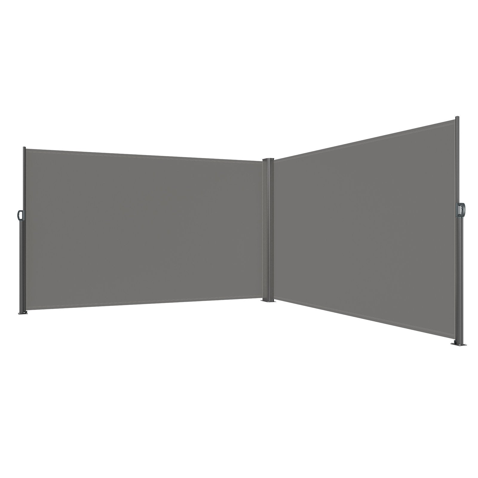 VEVOR Retractable Side Awning, 180X600cm Aluminum Outdoor Privacy Screen, 280g Polyester Water-proof Retractable Patio Screen, UV 30+ Room Divider Wind Screen for Patio, Backyard, Balcony, Gray 9