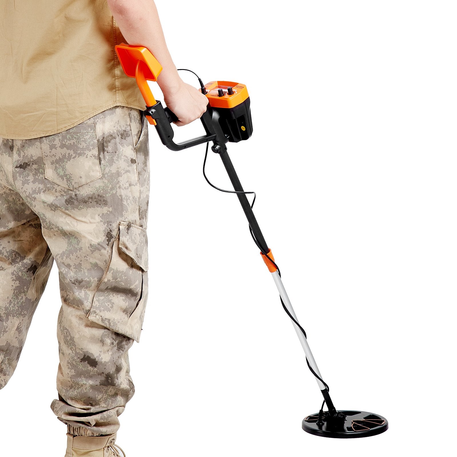 VEVOR Metal Detector for Adults & Kids, 8", Professional Adjustable Higher Accuracy Gold Detector, IP68 Waterproof Coil with LCD Display Advanced DSP Chip, for Detecting Gold Coin Treasure Hunting 10