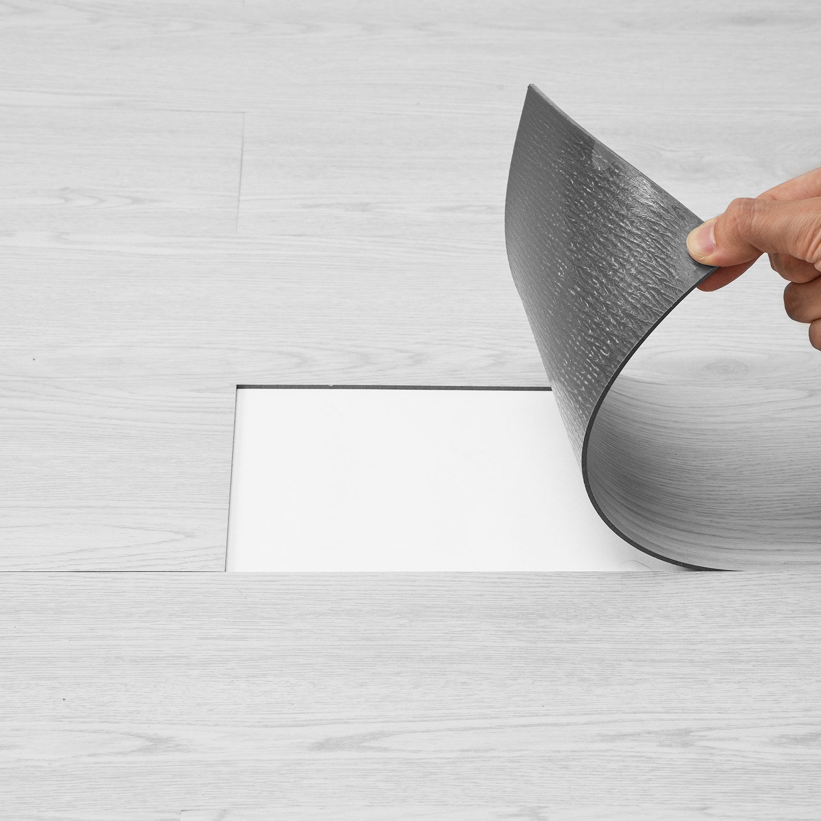 VEVOR Self Adhesive Vinyl Floor Tiles 36 x 6 inch, 36 Tiles 2.5mm Thick Peel & Stick, Light Gray Wood Grain DIY Flooring for Kitchen, Dining Room, Bedrooms & Bathrooms, Easy for Home Decor 11