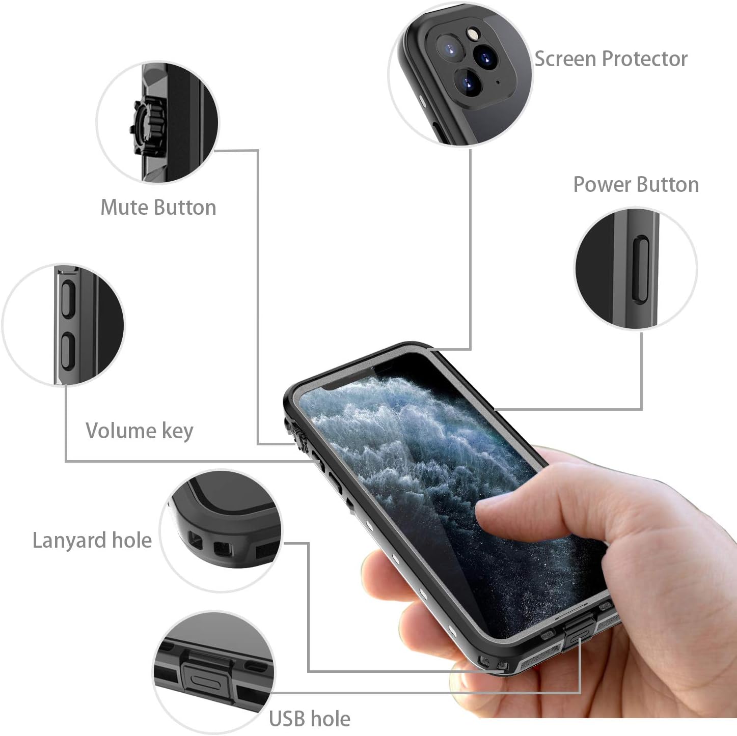 iPhone 11 Pro Max Waterproof Case 5