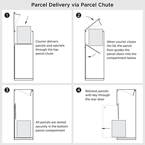 Big Outdoor Mailbox Parcelbox Pillar Letterbox 320x240x950 mm 5