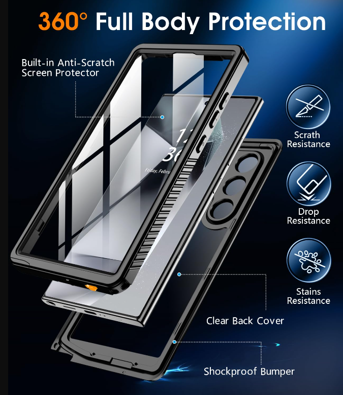 Samsung Galaxy S24 Ultra Waterproof Shockproof Case 3
