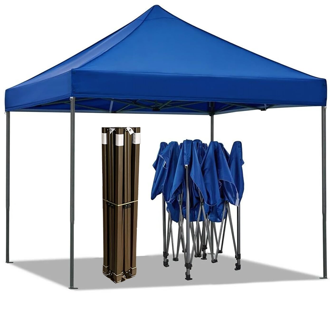 Portable Water-Resistant Gazebo 2x2 M - Blue / With Sidewalls 9